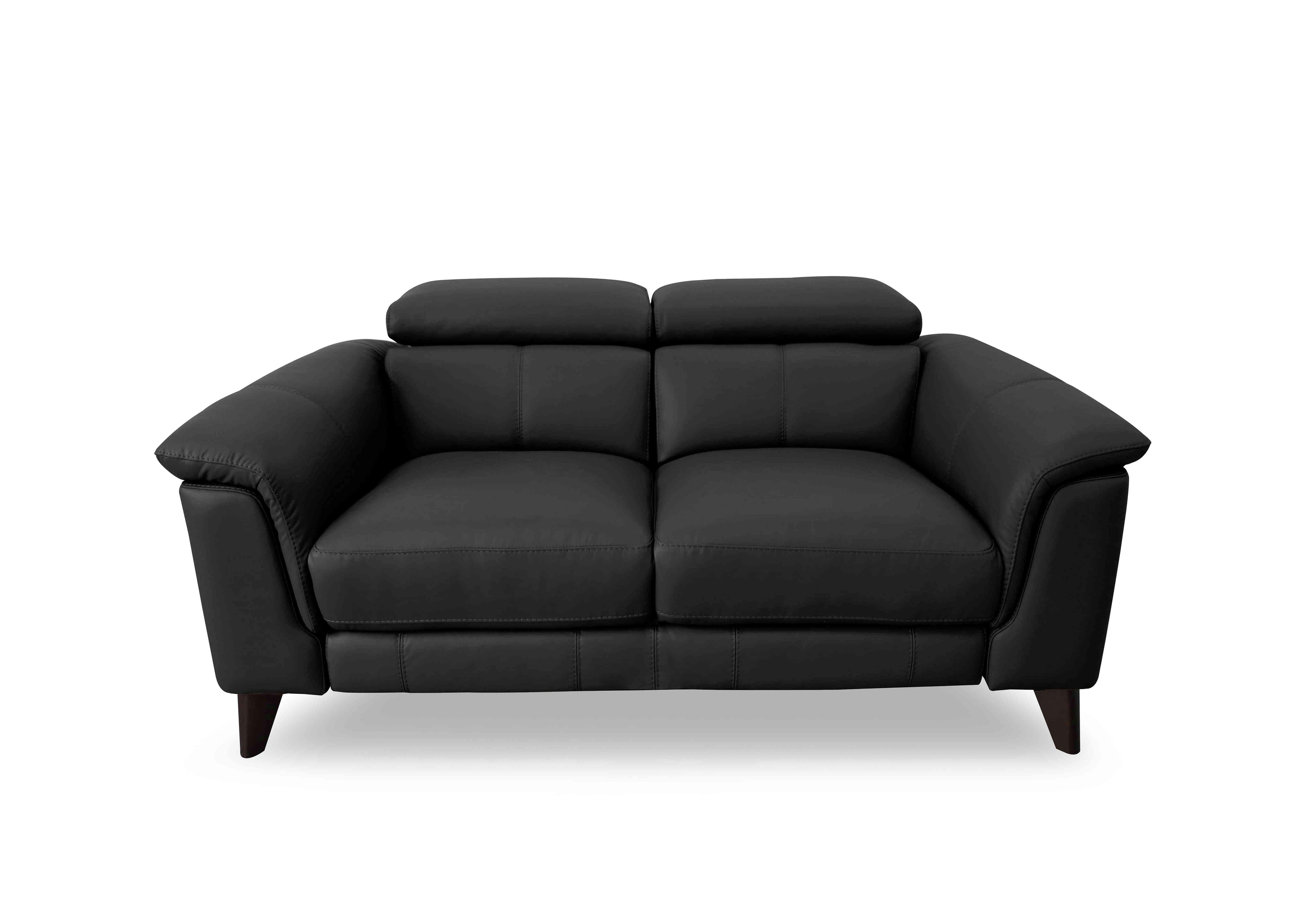 Wade 2 Seater Leather Sofa in Bv-3500 Classic Black on Furniture Village