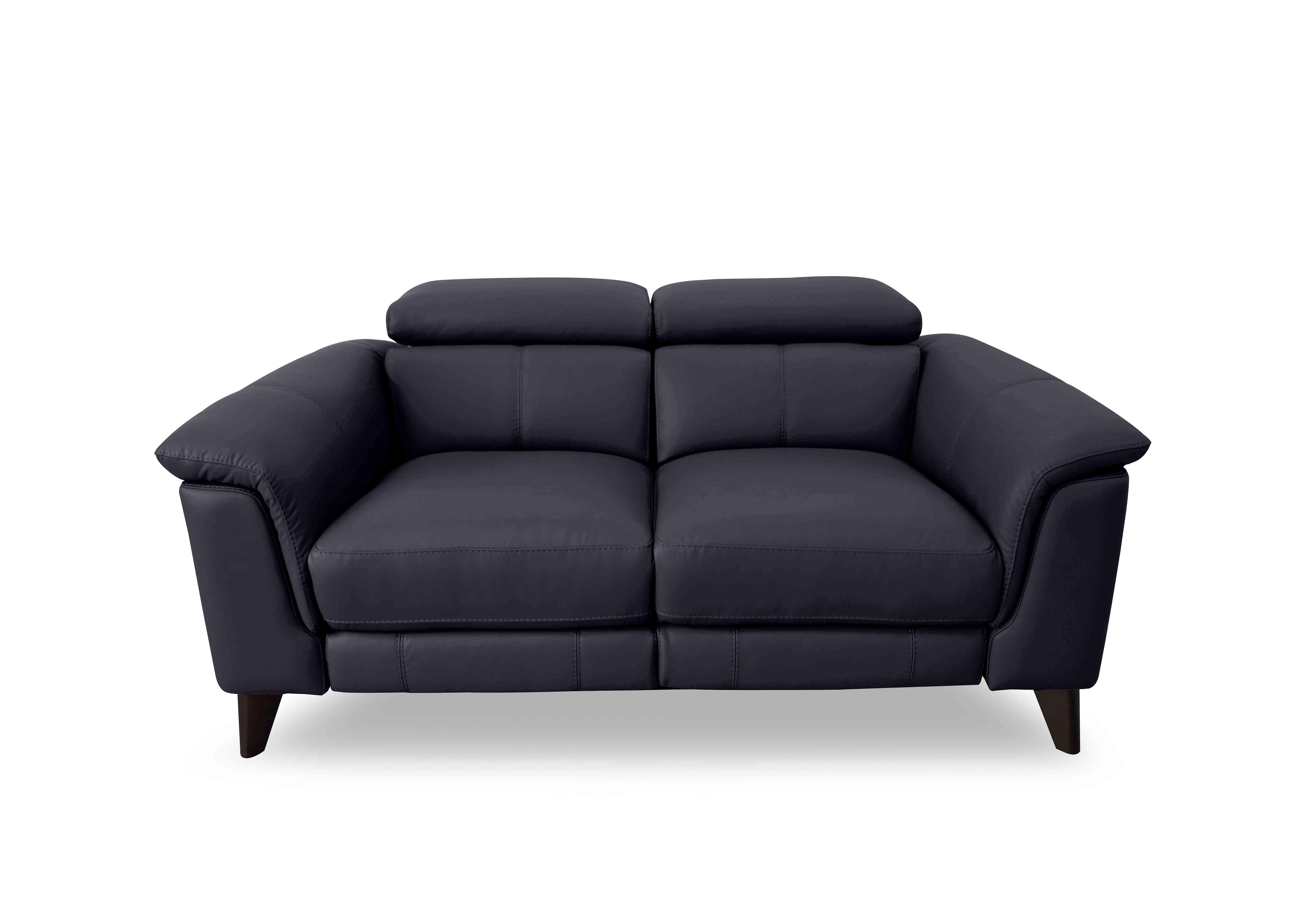 Wade 2 Seater Leather Sofa in Hw-887c Black on Furniture Village