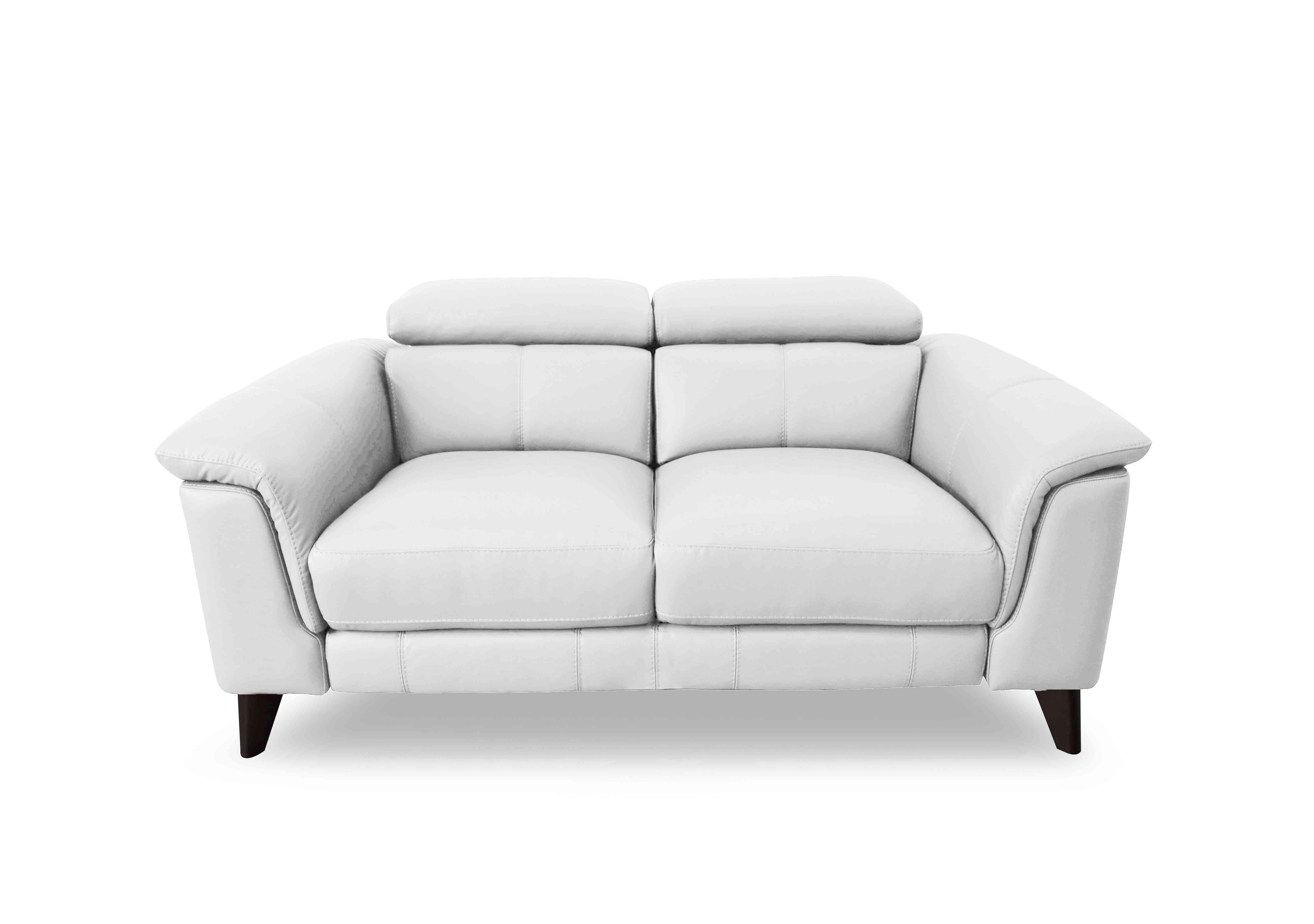 Wade 2 Seater Leather Sofa in Nc-744d Star White on Furniture Village