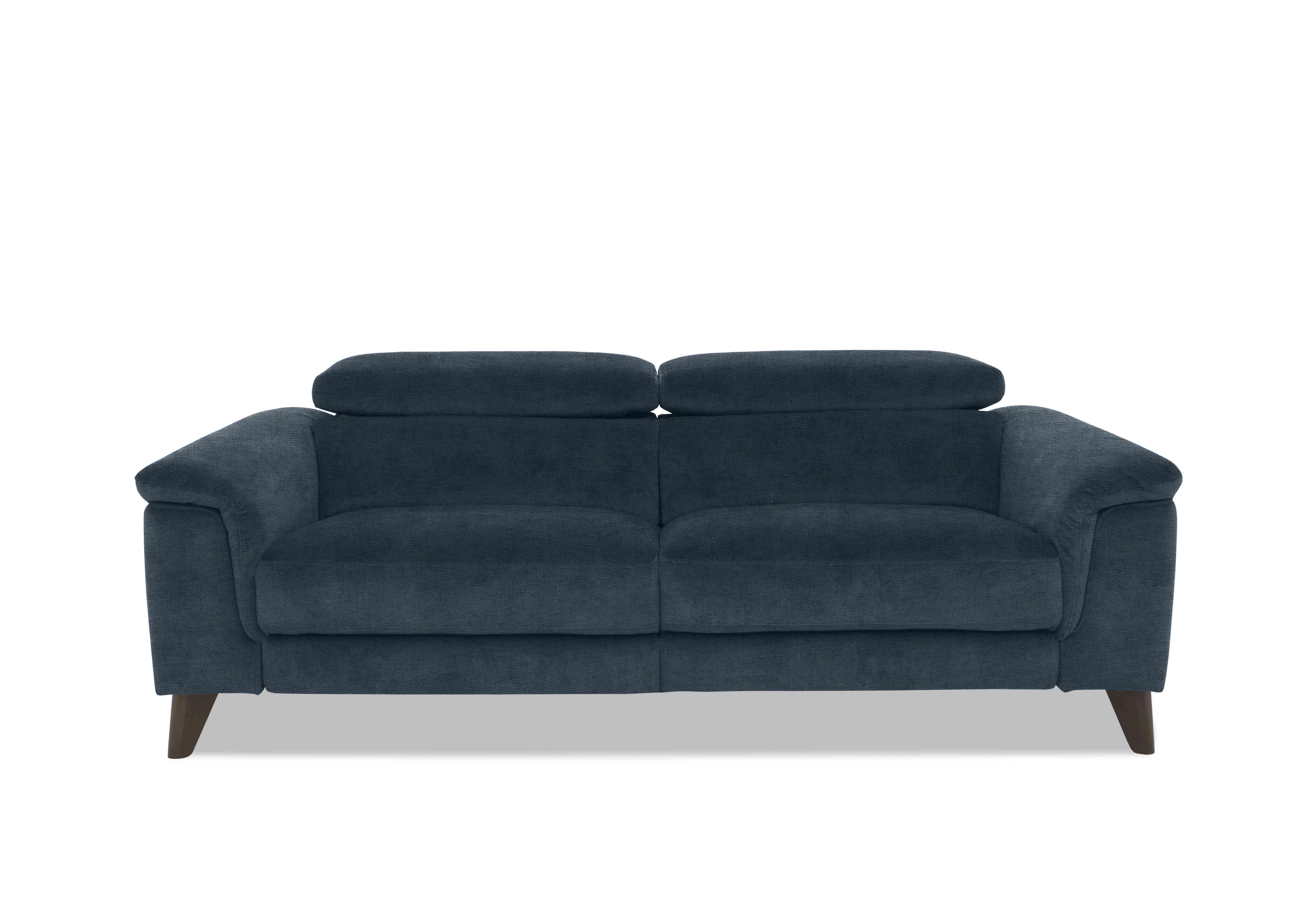 Wade 3 Seater Fabric Sofa in Fab-Coe-R303 Silverish Blue on Furniture Village