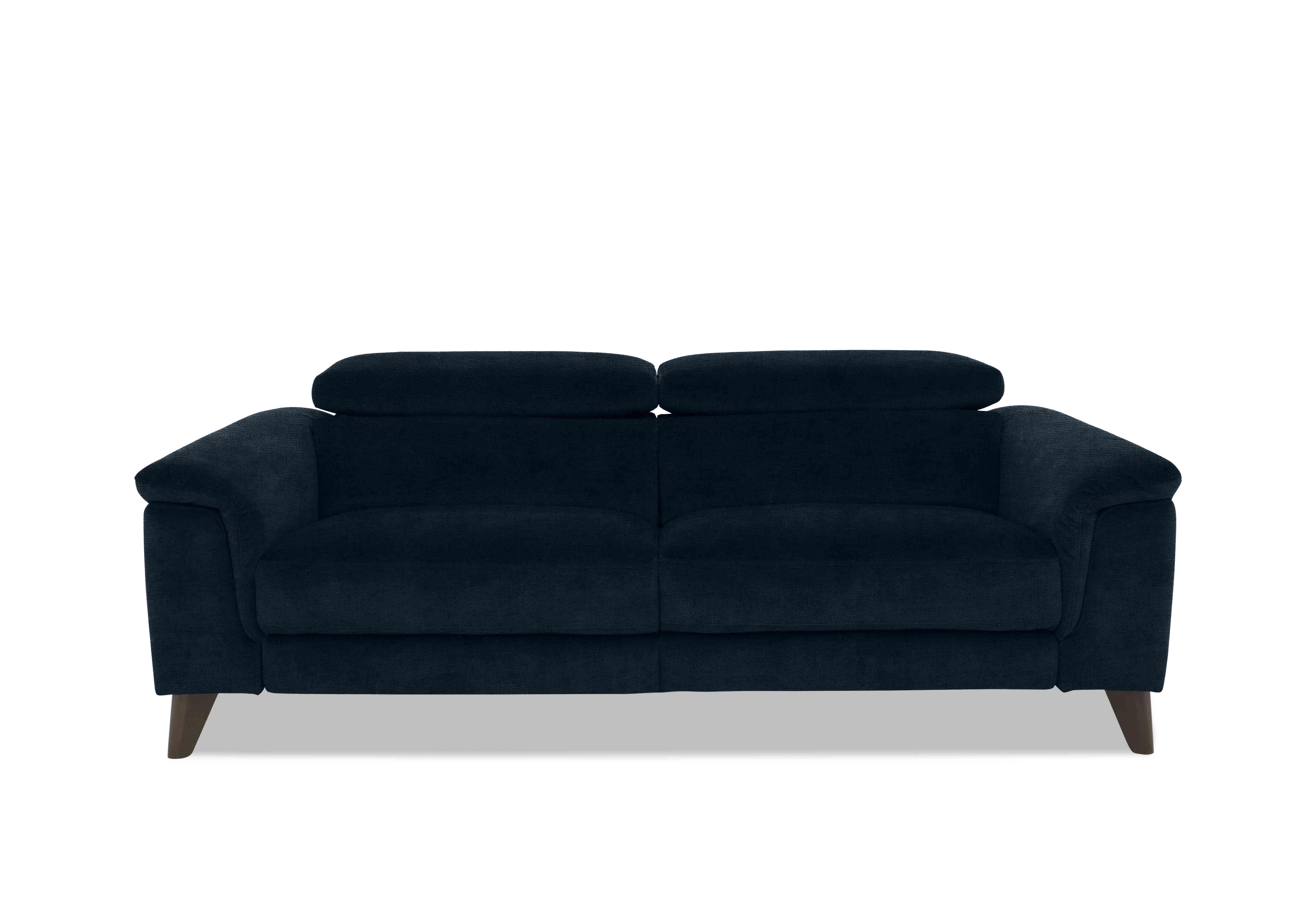Wade 3 Seater Fabric Sofa in Fab-Coe-R304 Navy Blue on Furniture Village