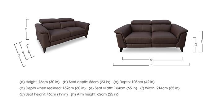 Wade 3 Seater Leather Sofa in  on Furniture Village