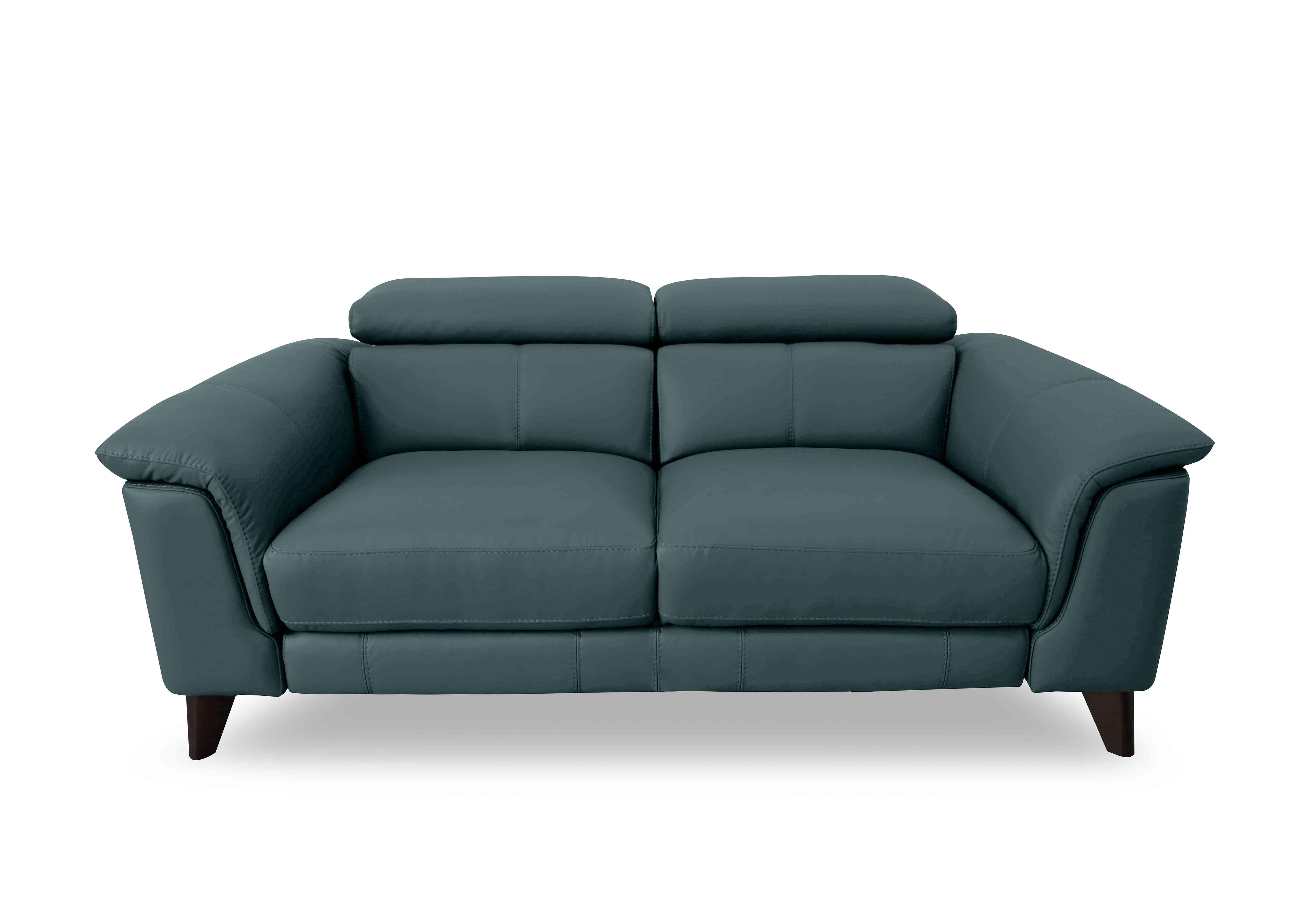 Wade 3 Seater Leather Sofa in Bv-301e Lake Green on Furniture Village