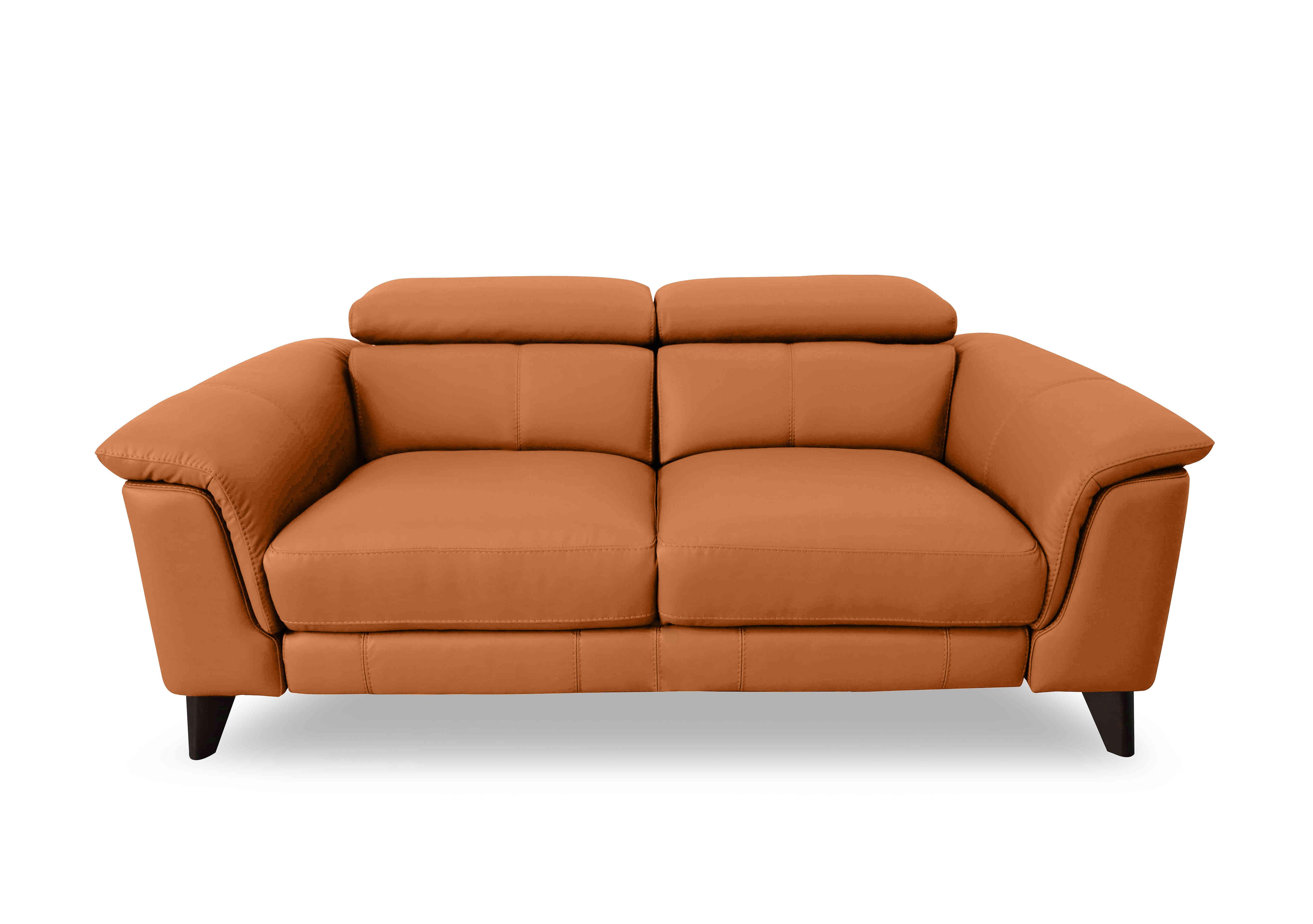 Wade 3 Seater Leather Sofa in Bv-335e Honey Yellow on Furniture Village