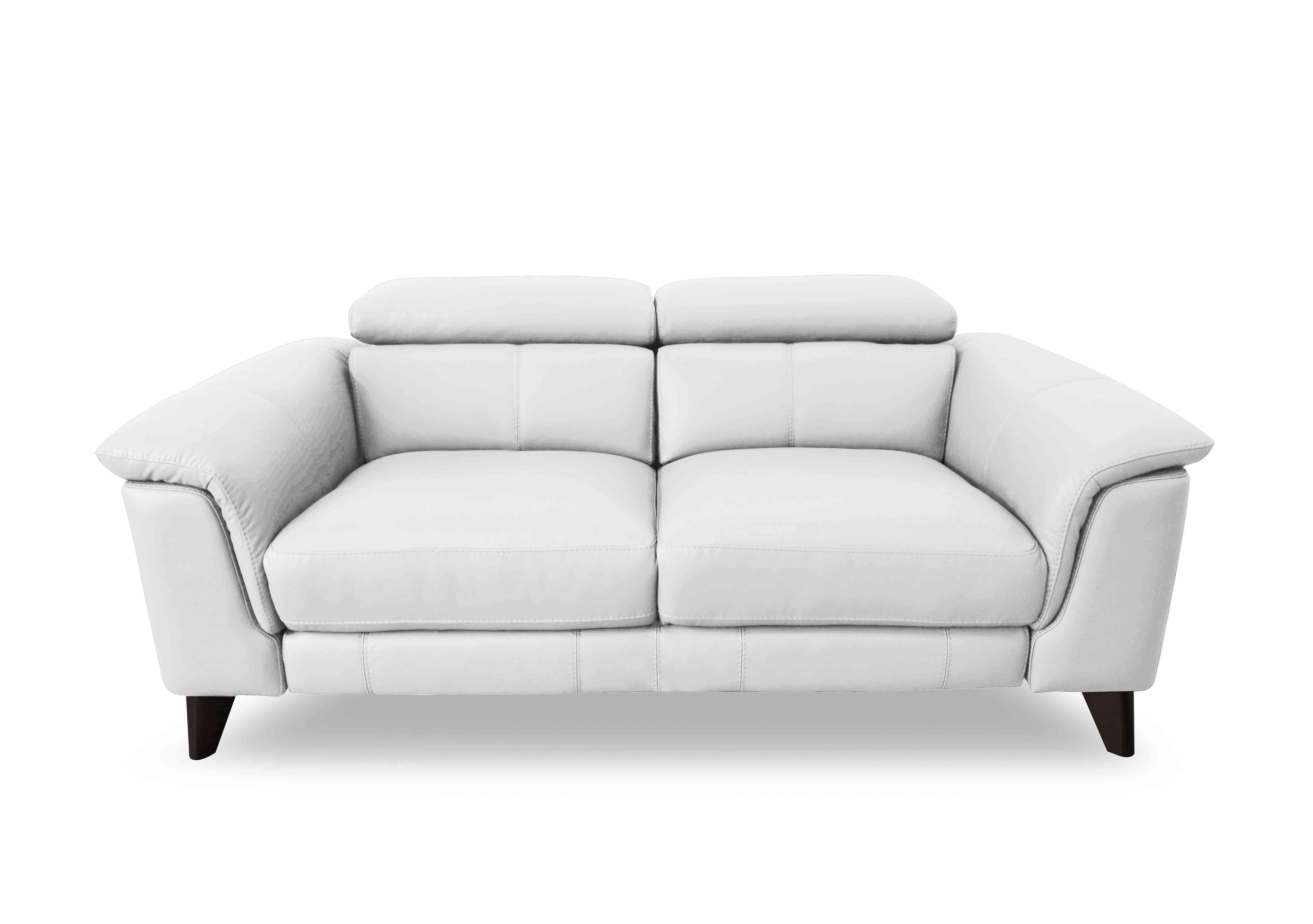 Wade 3 Seater Leather Sofa in Bv-744d Star White on Furniture Village