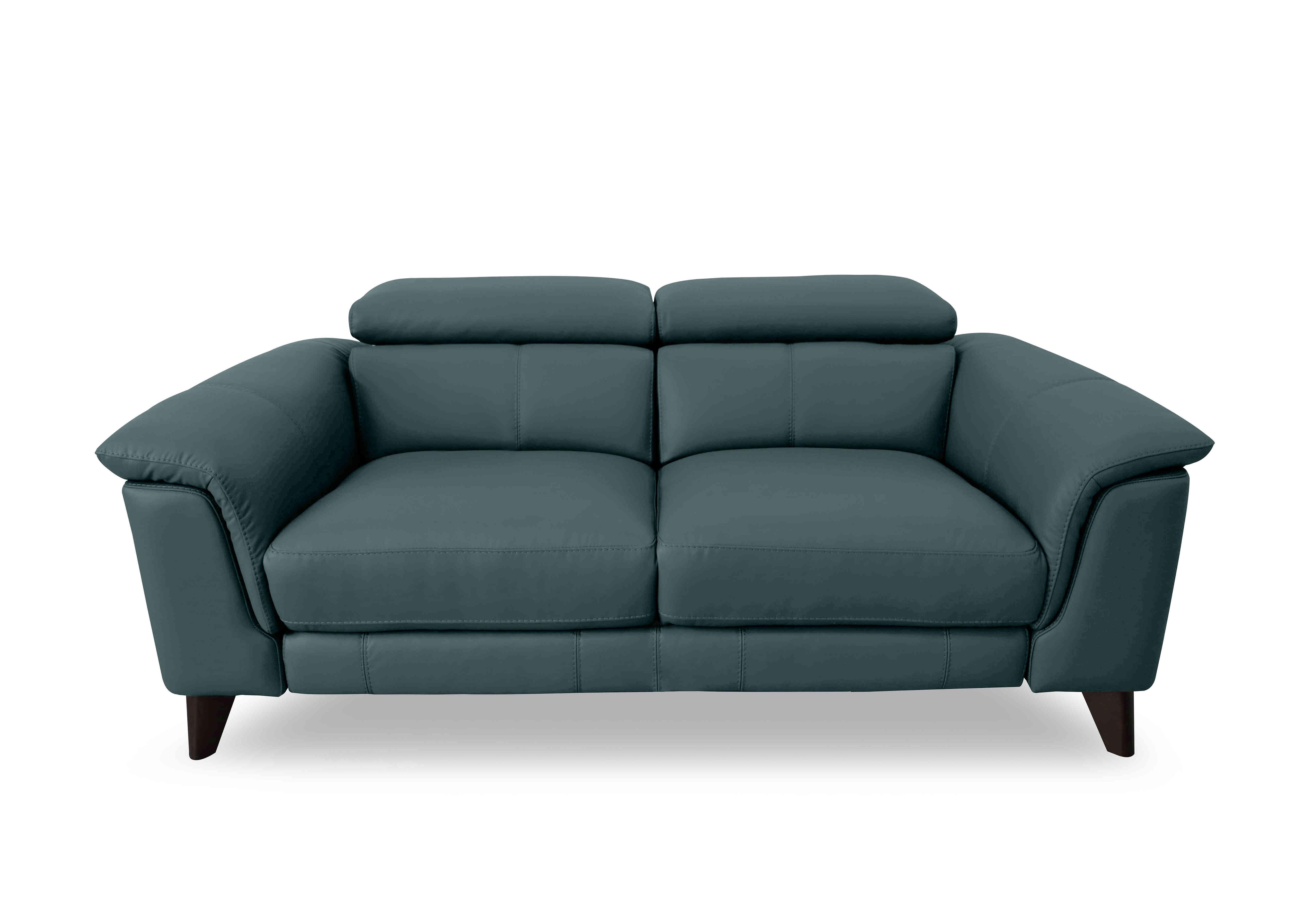 Wade 3 Seater Leather Sofa in Nc-301e Lake Green on Furniture Village