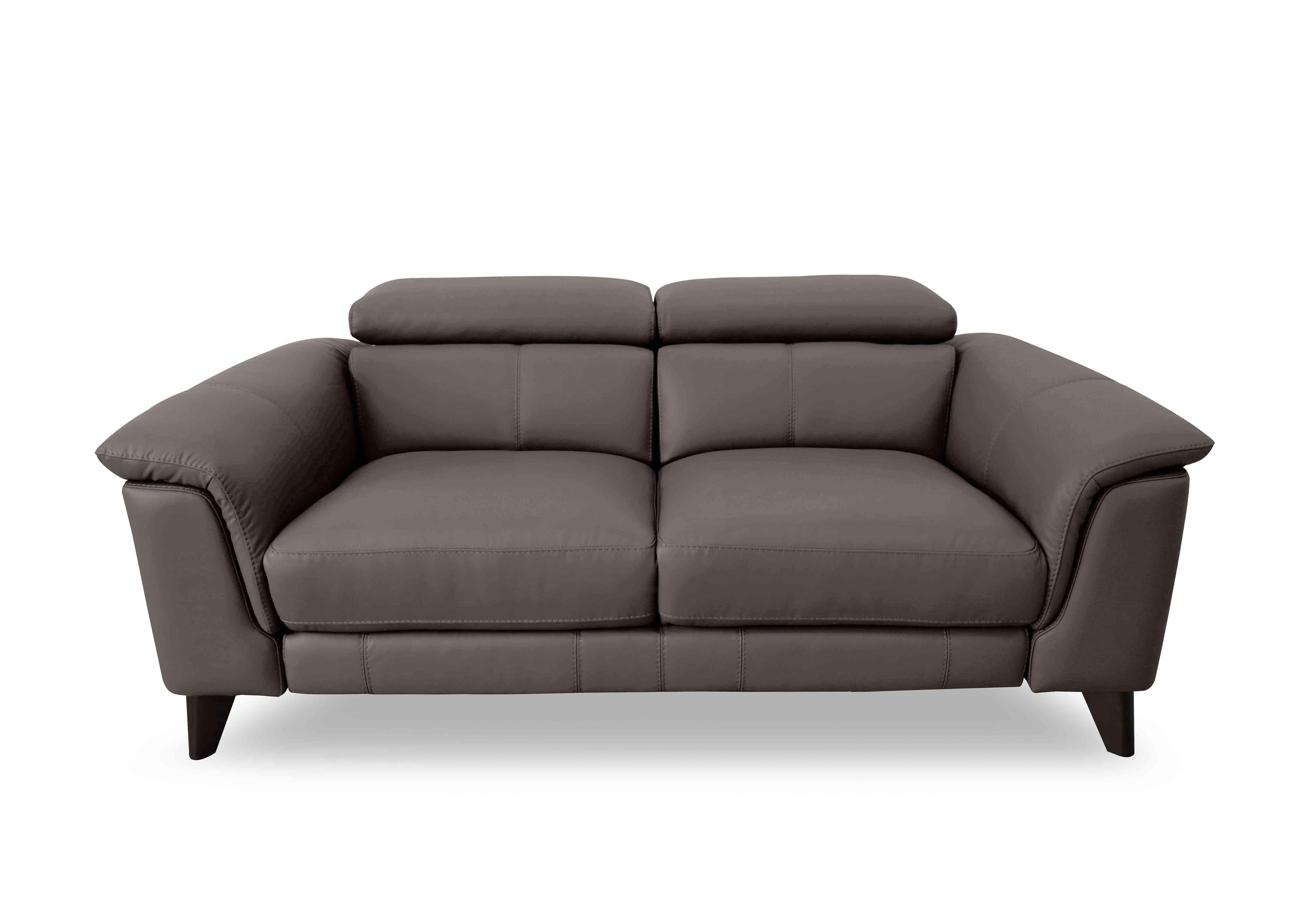 Wade 3 Seater Leather Sofa in Nw-042e Elephant on Furniture Village