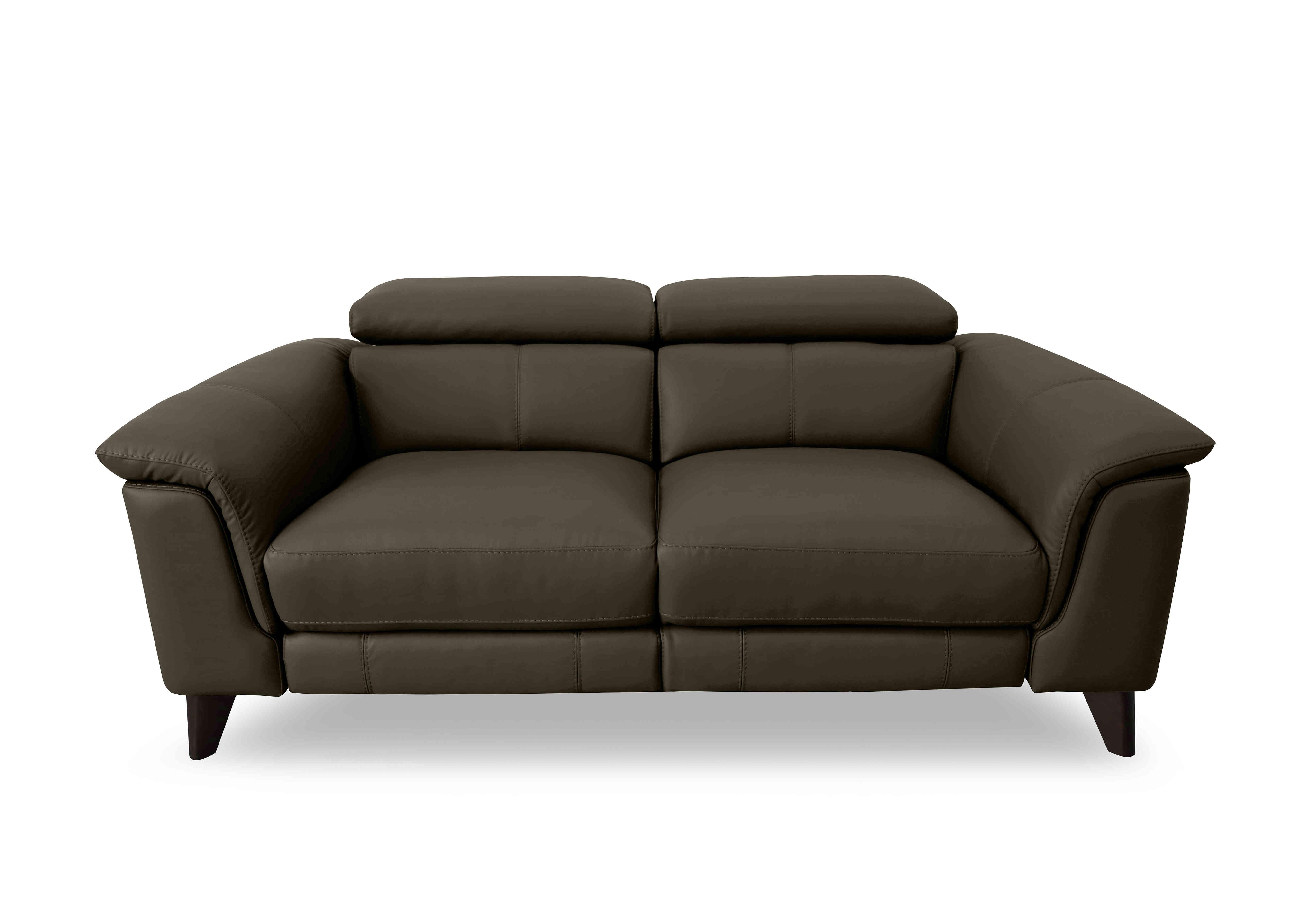 Wade 3 Seater Leather Sofa in Nw-548e Olive on Furniture Village