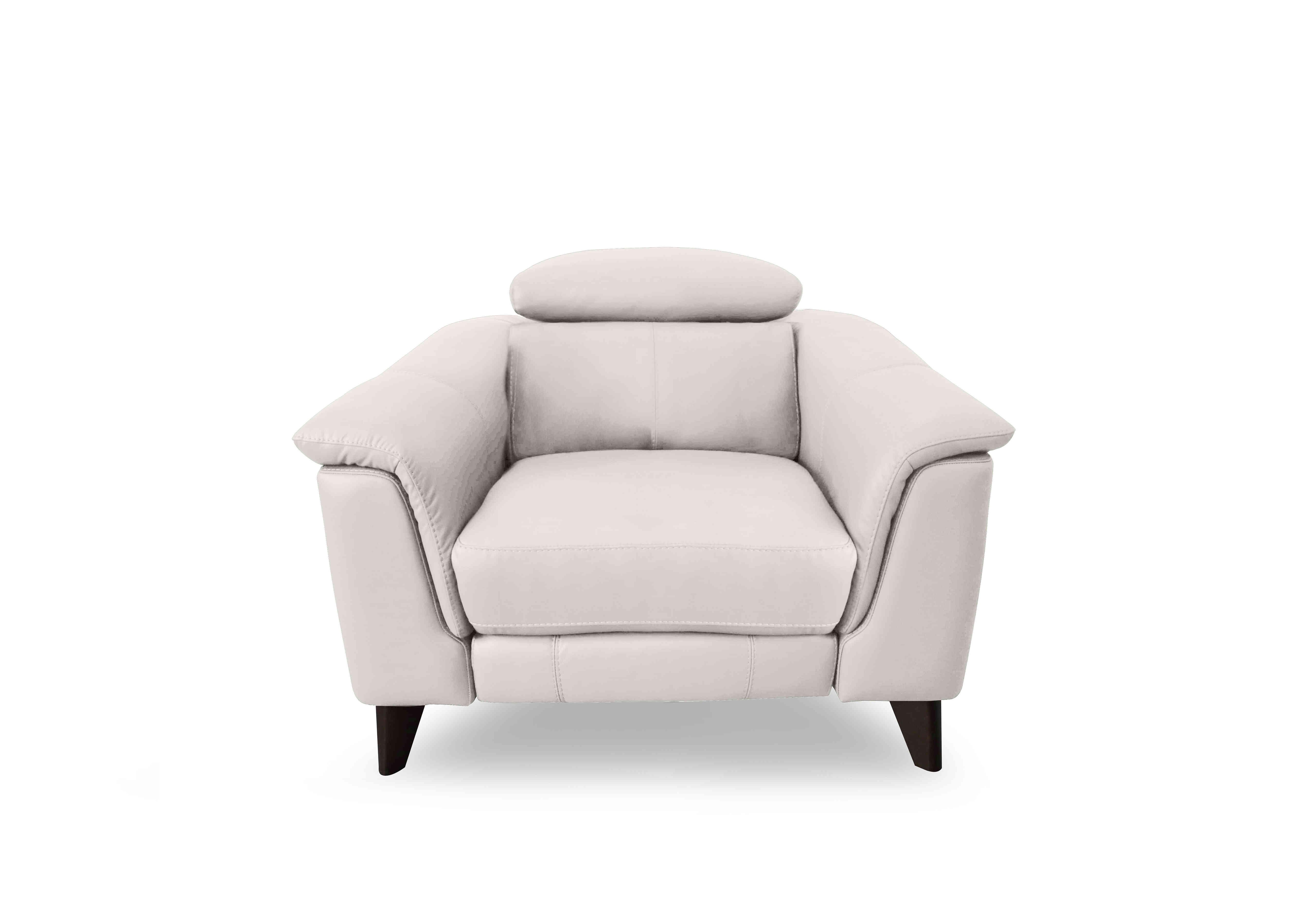 Wade Leather Chair in Bv-156e Frost on Furniture Village