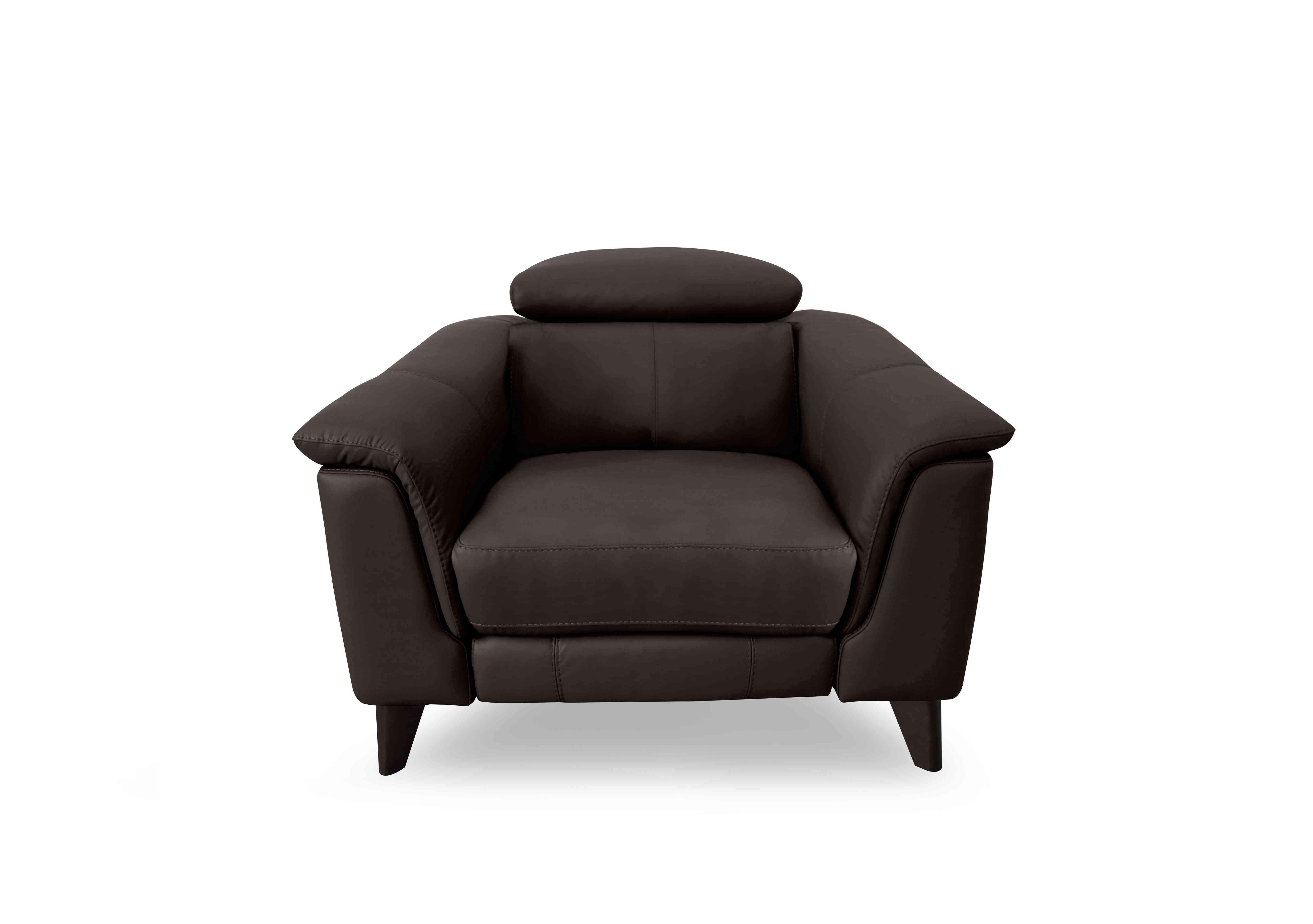 Wade Leather Chair in Bv-1748 Dark Chocolate on Furniture Village