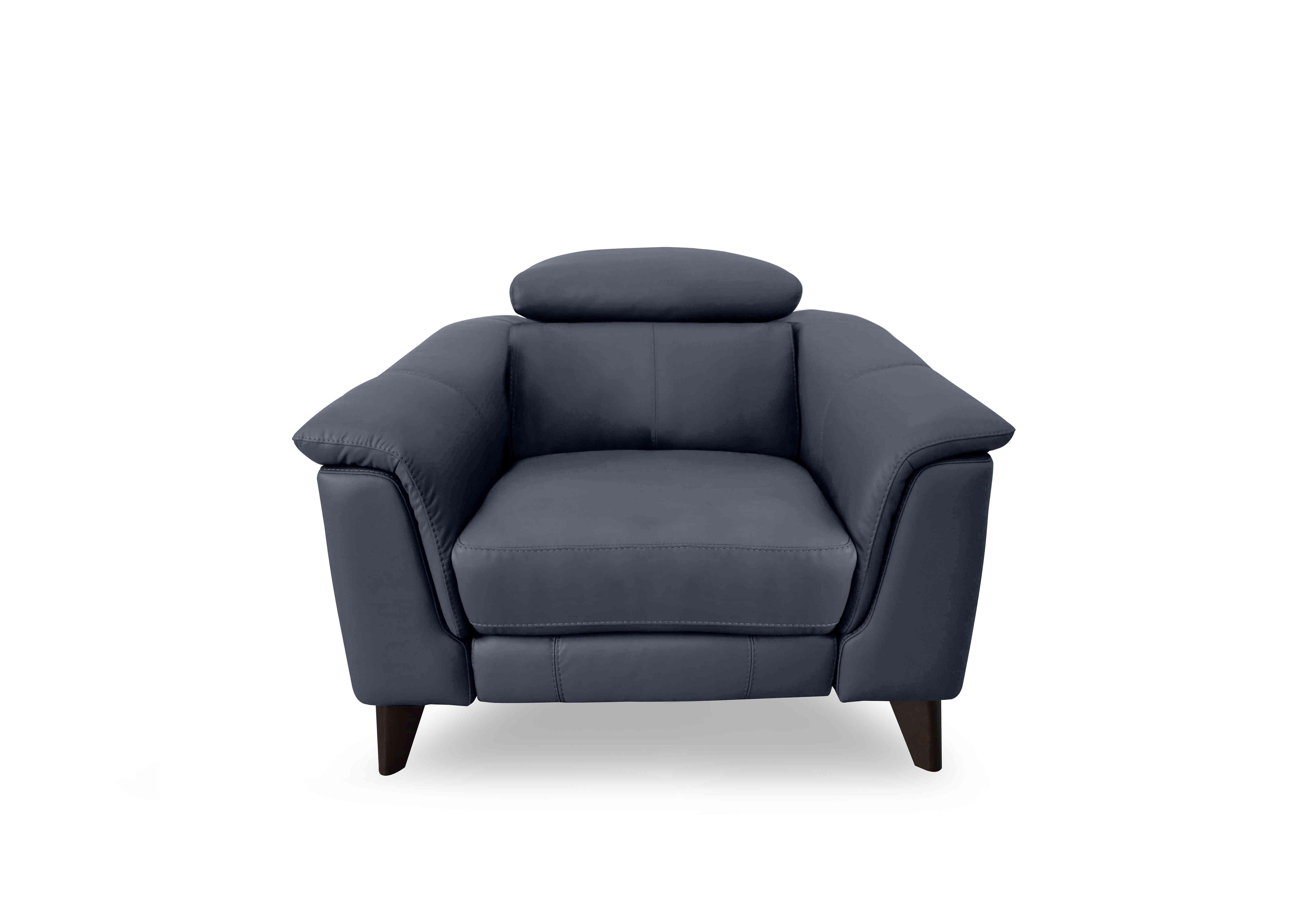 Wade Leather Chair in Bv-313e Ocean Blue on Furniture Village