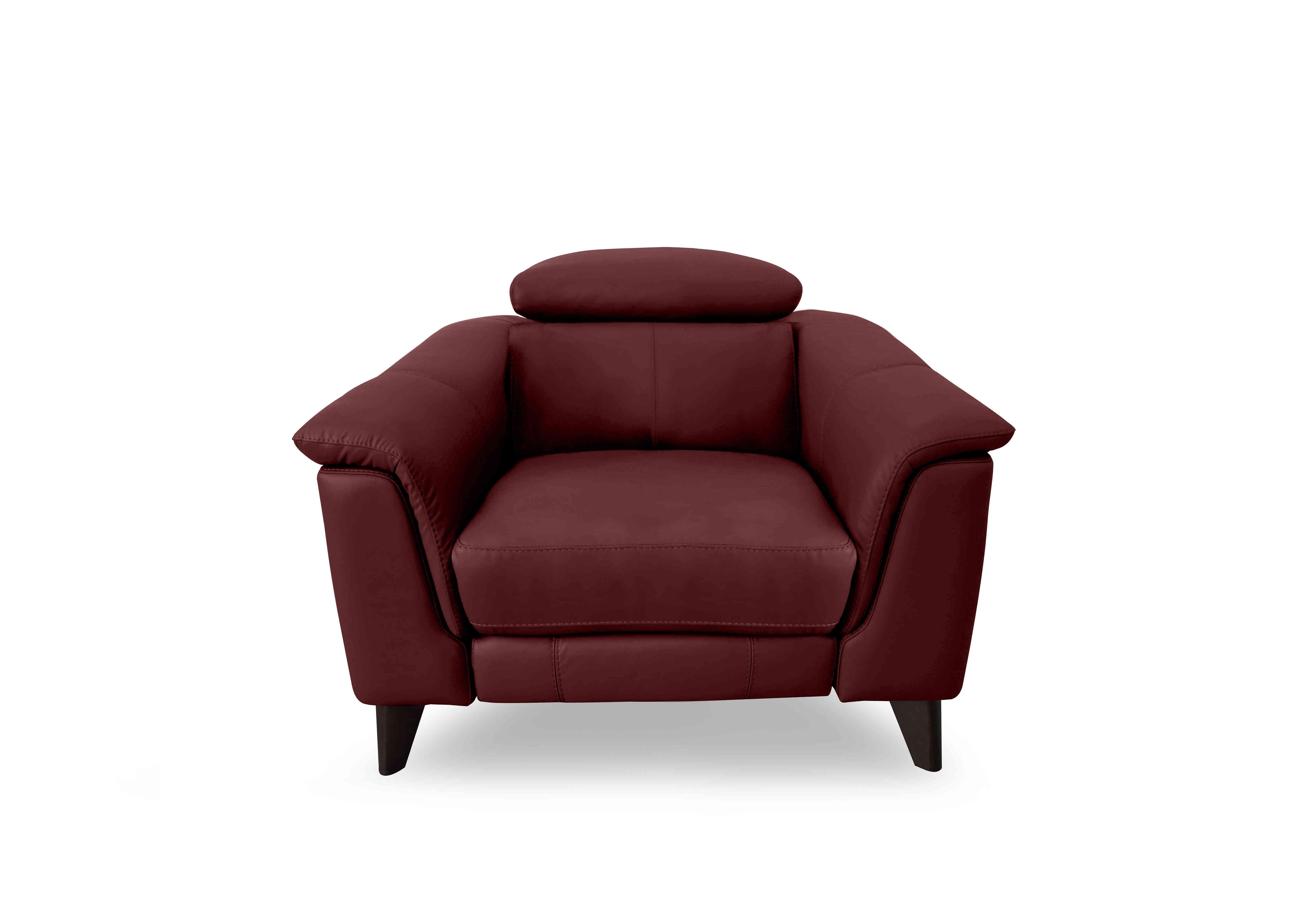Wade Leather Chair in Nc-035c Deep Red on Furniture Village