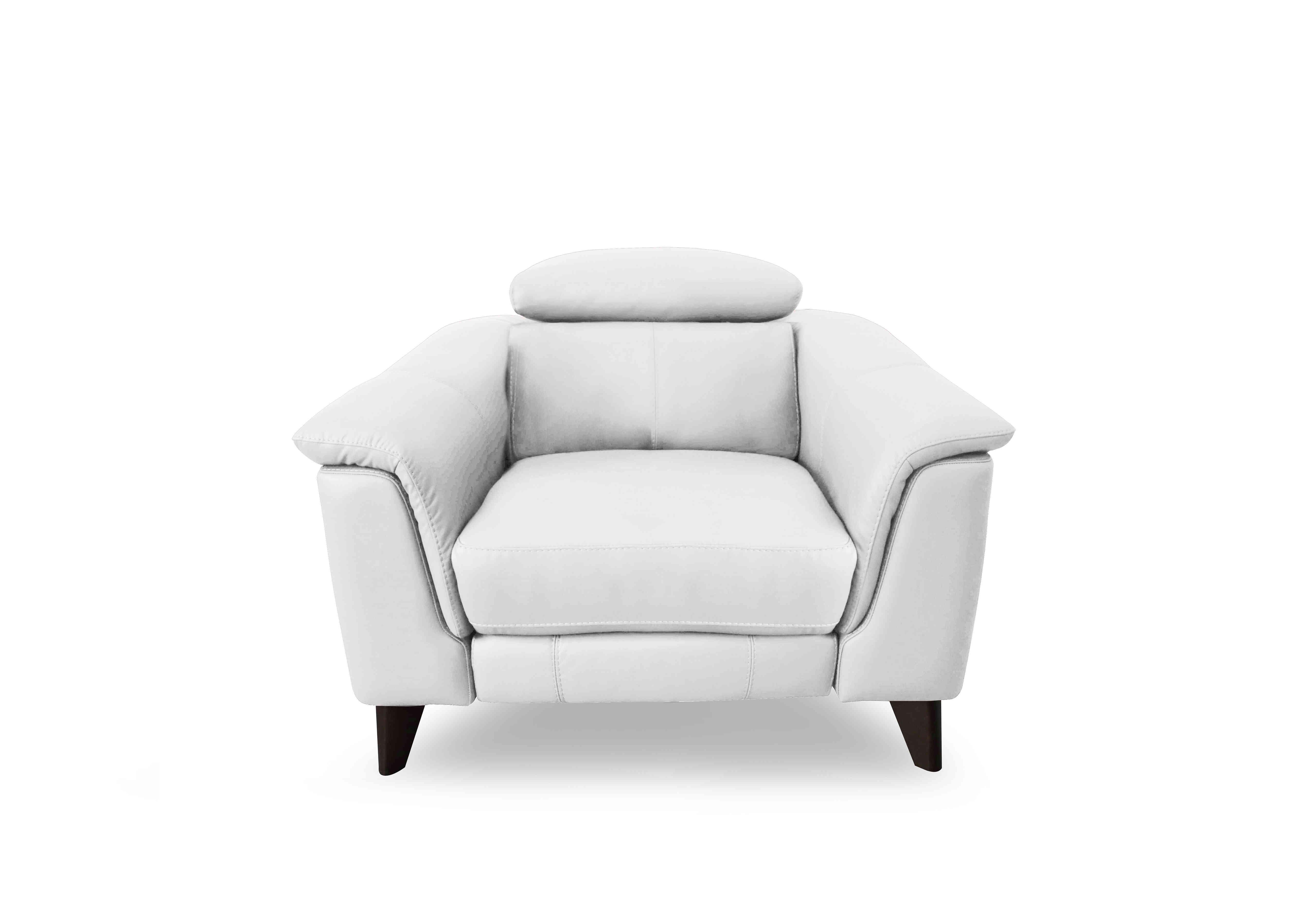 Wade Leather Chair in Nc-744d Star White on Furniture Village