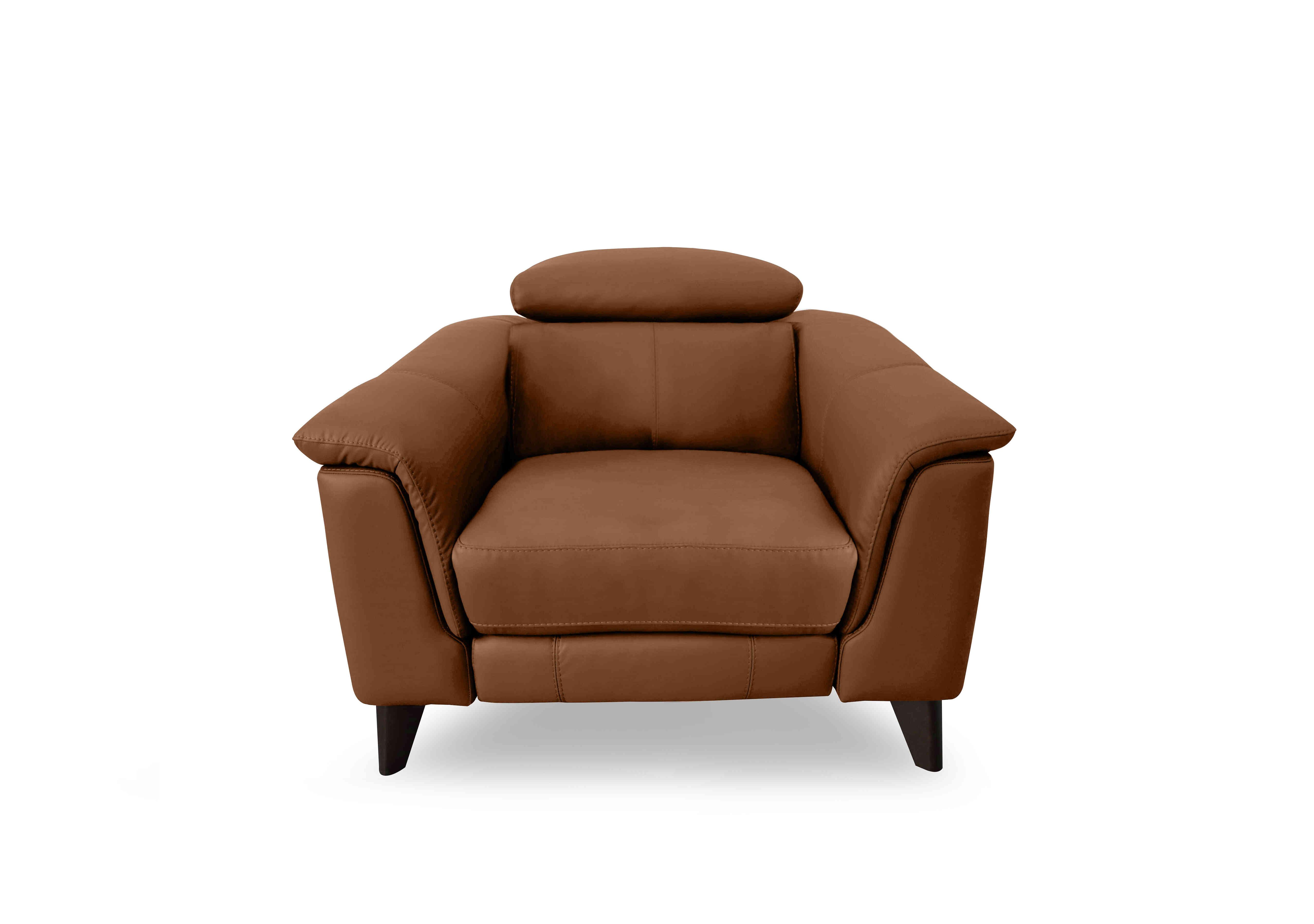 Wade Leather Chair in Nw-334e Pecan on Furniture Village