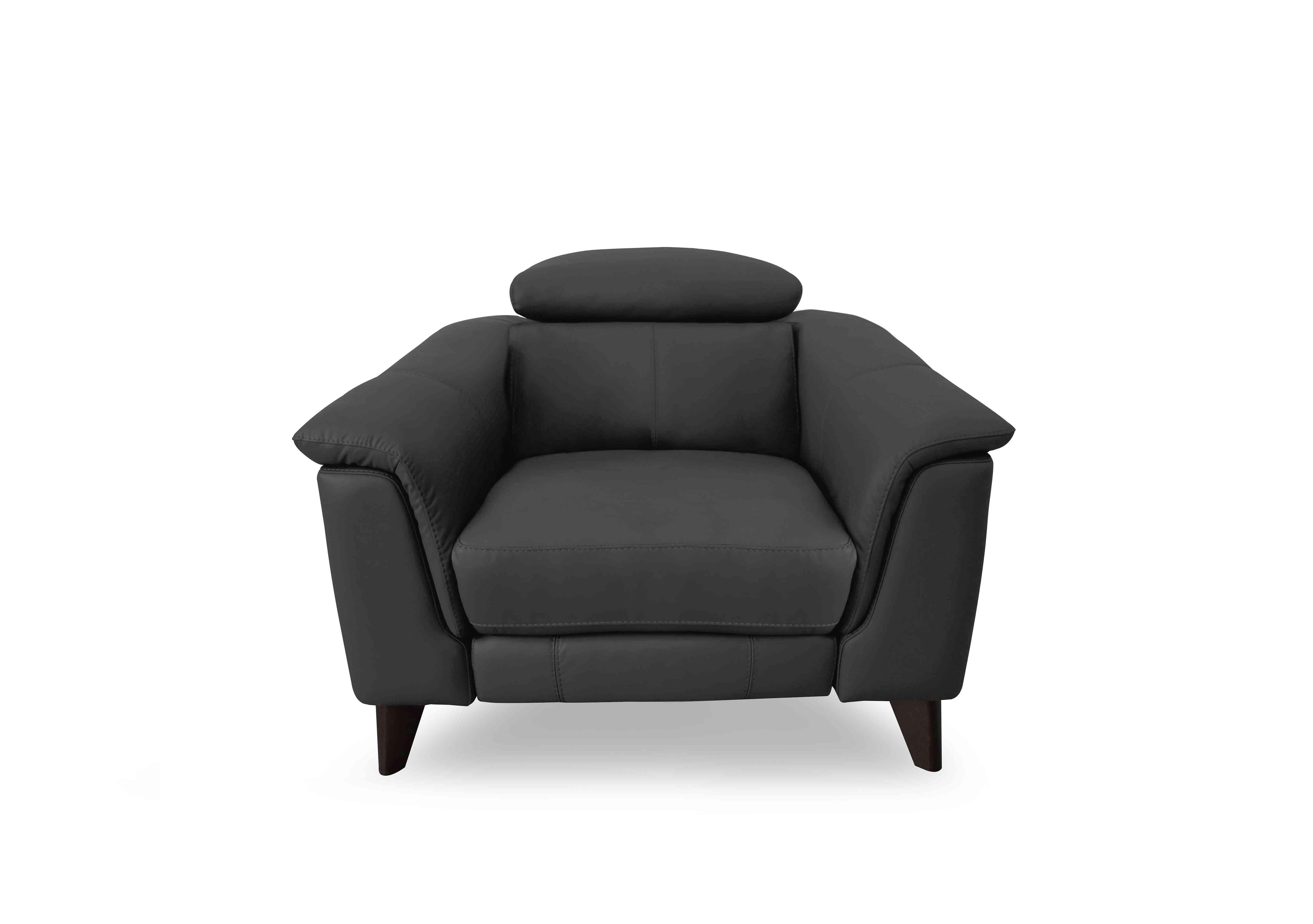 Wade Leather Chair in Nw-517e Shale Grey on Furniture Village