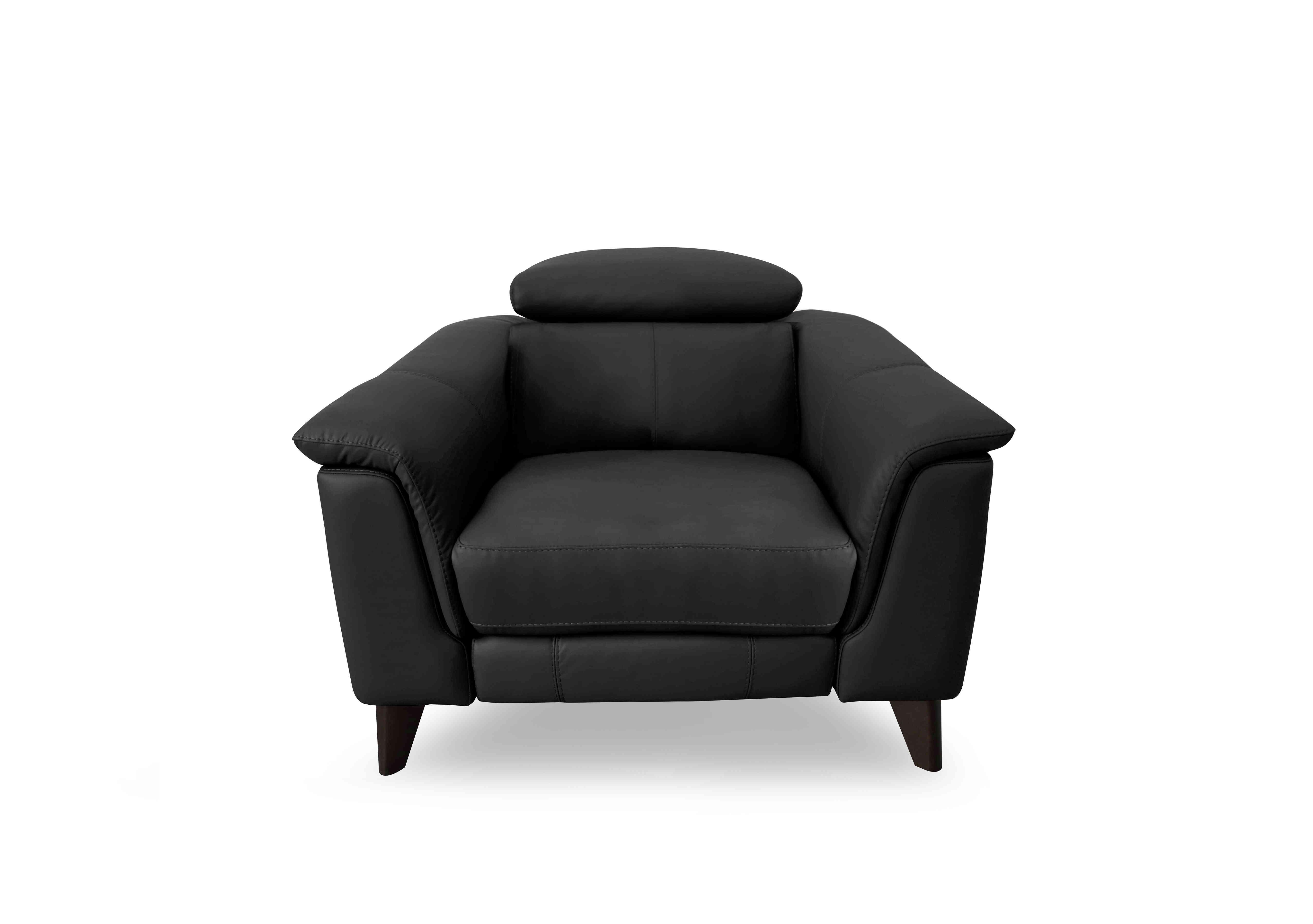 Wade Leather Chair in Nw-520e Black on Furniture Village