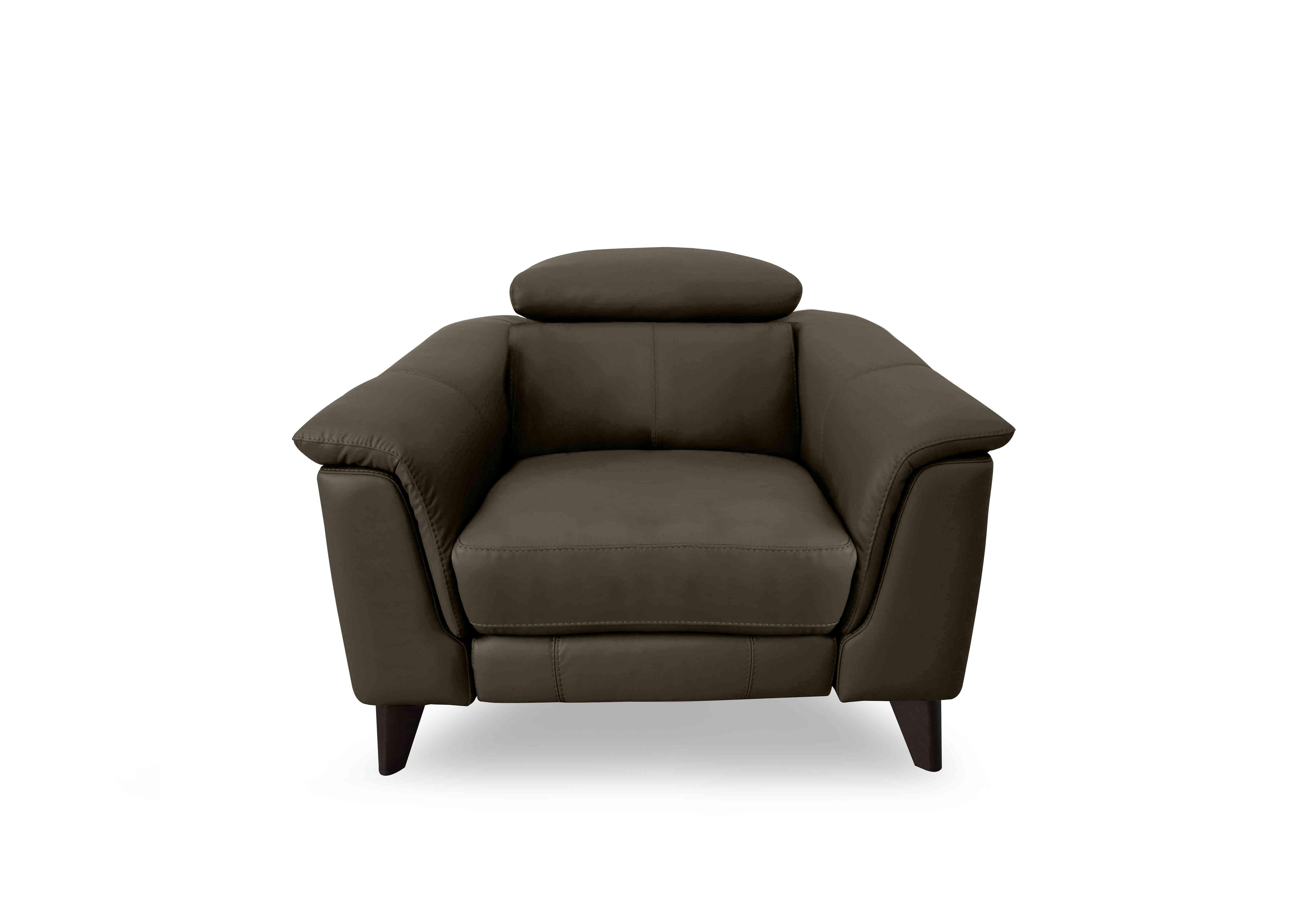 Wade Leather Chair in Nw-548e Olive on Furniture Village
