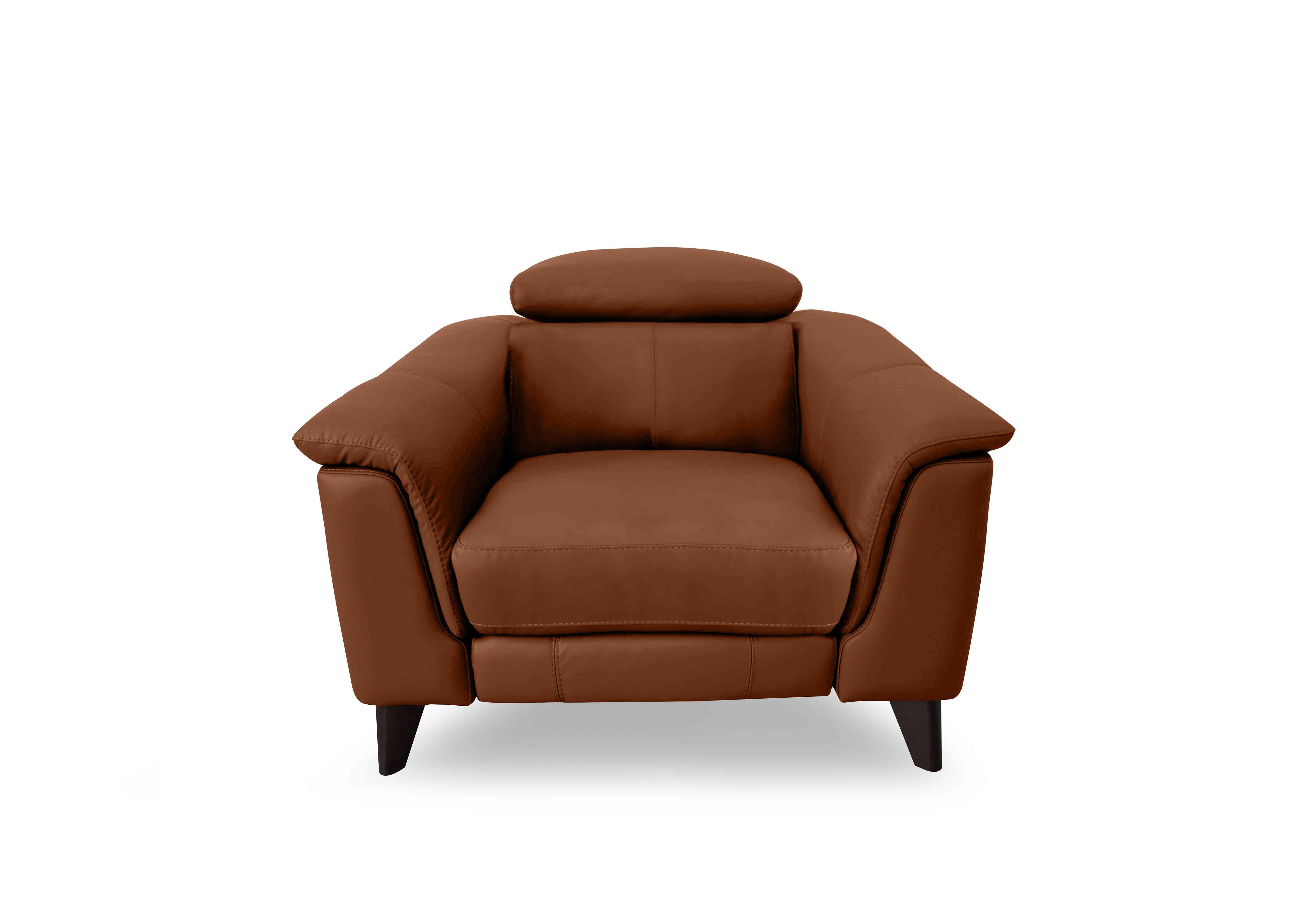 Wade Leather Chair in Nw-605d Warm Brown on Furniture Village