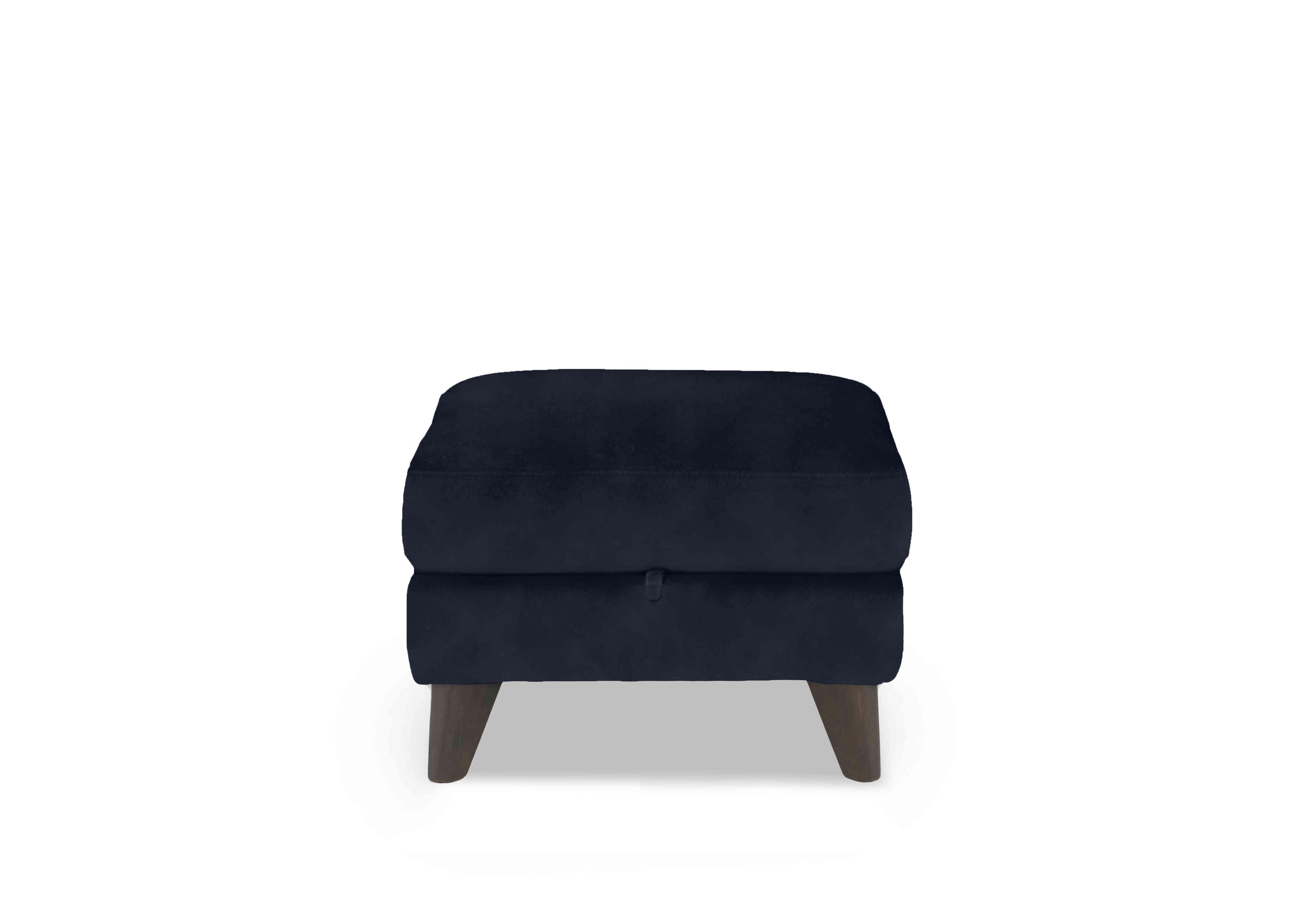 Wade Fabric Storage Footstool in Sfa-Pey-R15 Navy Blue on Furniture Village