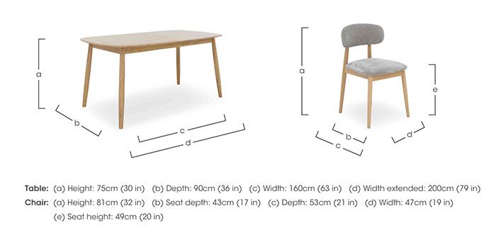 Stockholm Extending Dining Table with 4 Wooden Dining Chairs in  on Furniture Village