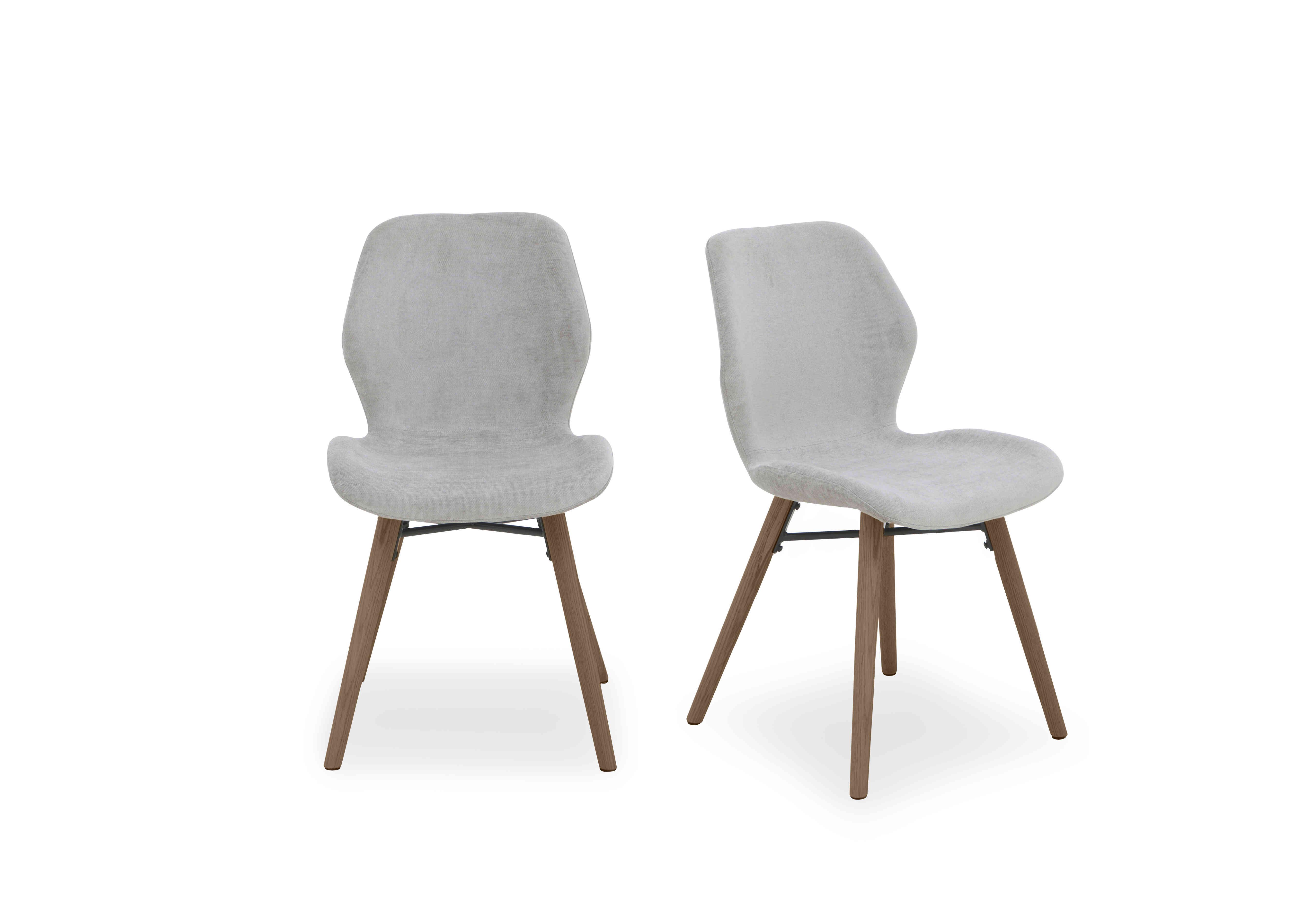 Stockholm Pair of Upholstered Dining Chairs in Dark Oak on Furniture Village