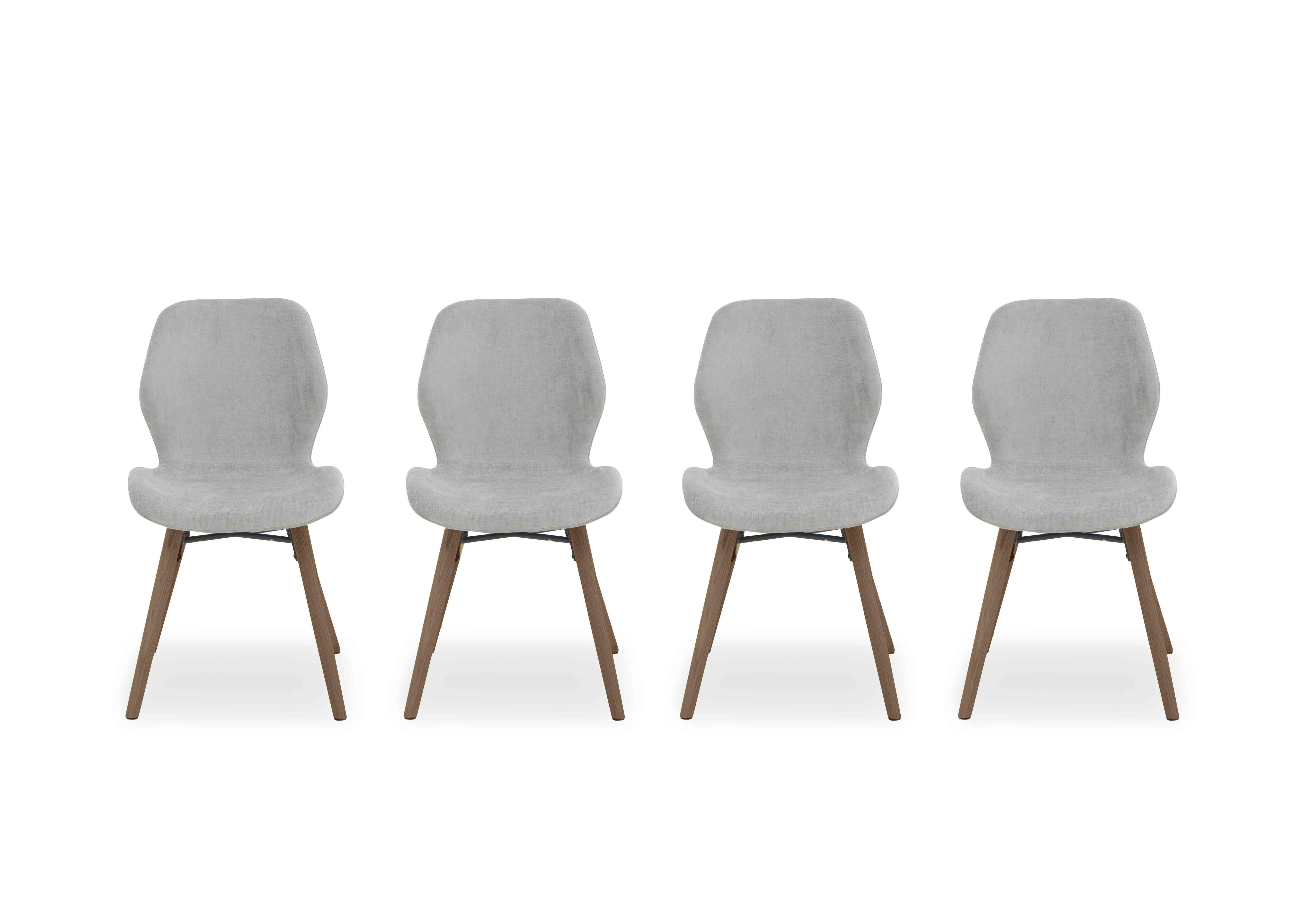 Stockholm Set of 4 Upholstered Dining Chairs in Dark Oak on Furniture Village