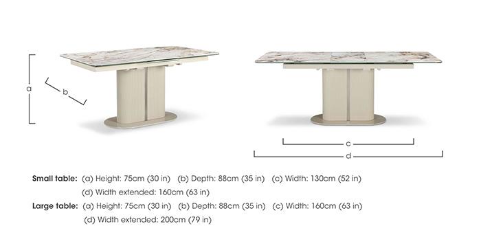Avorio Pop-Up Extending Dining Table in  on Furniture Village