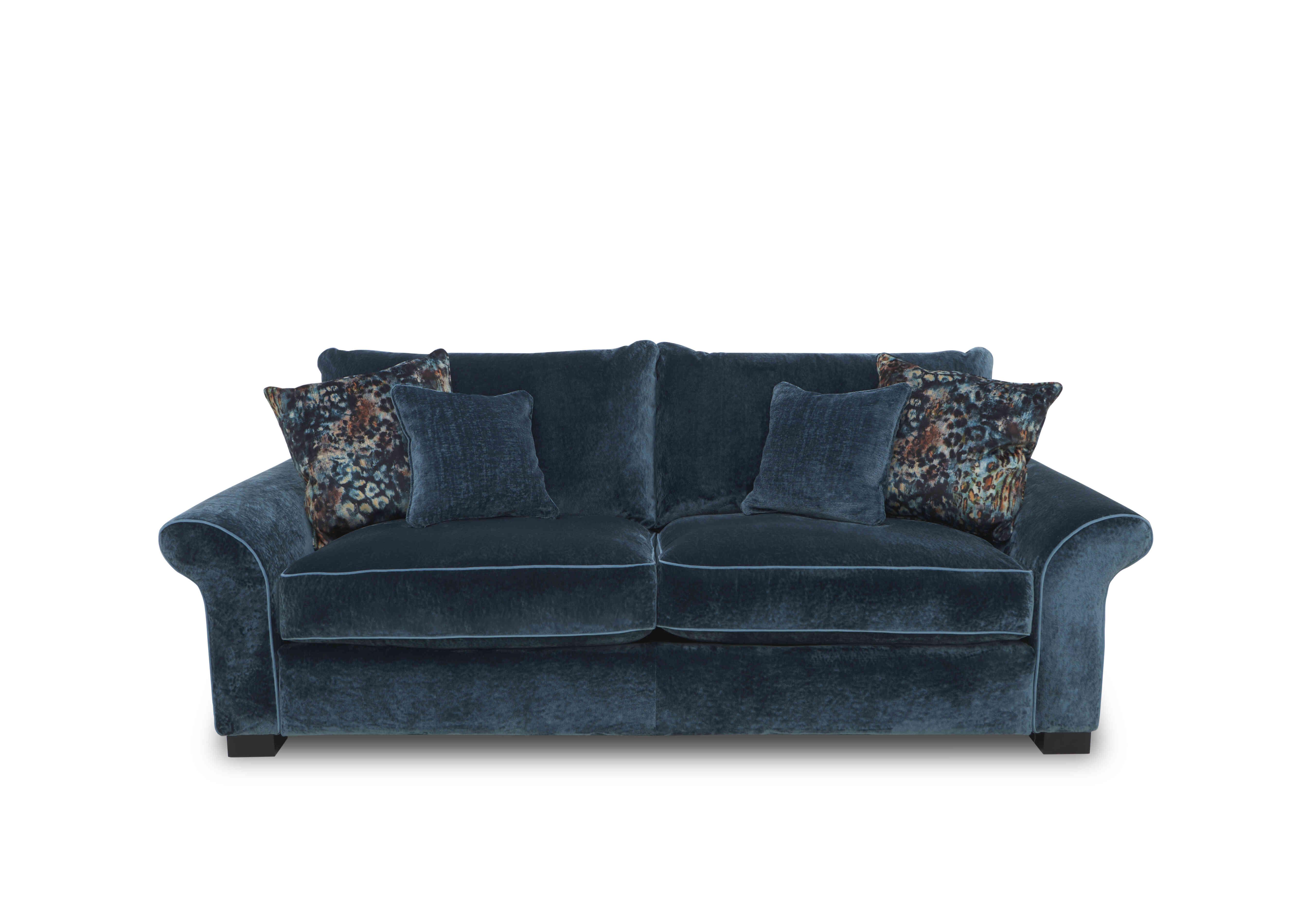 Modern Classics Hyde Park 3 Seater Sofa in Remini Petrol Blue Cp Mf on Furniture Village