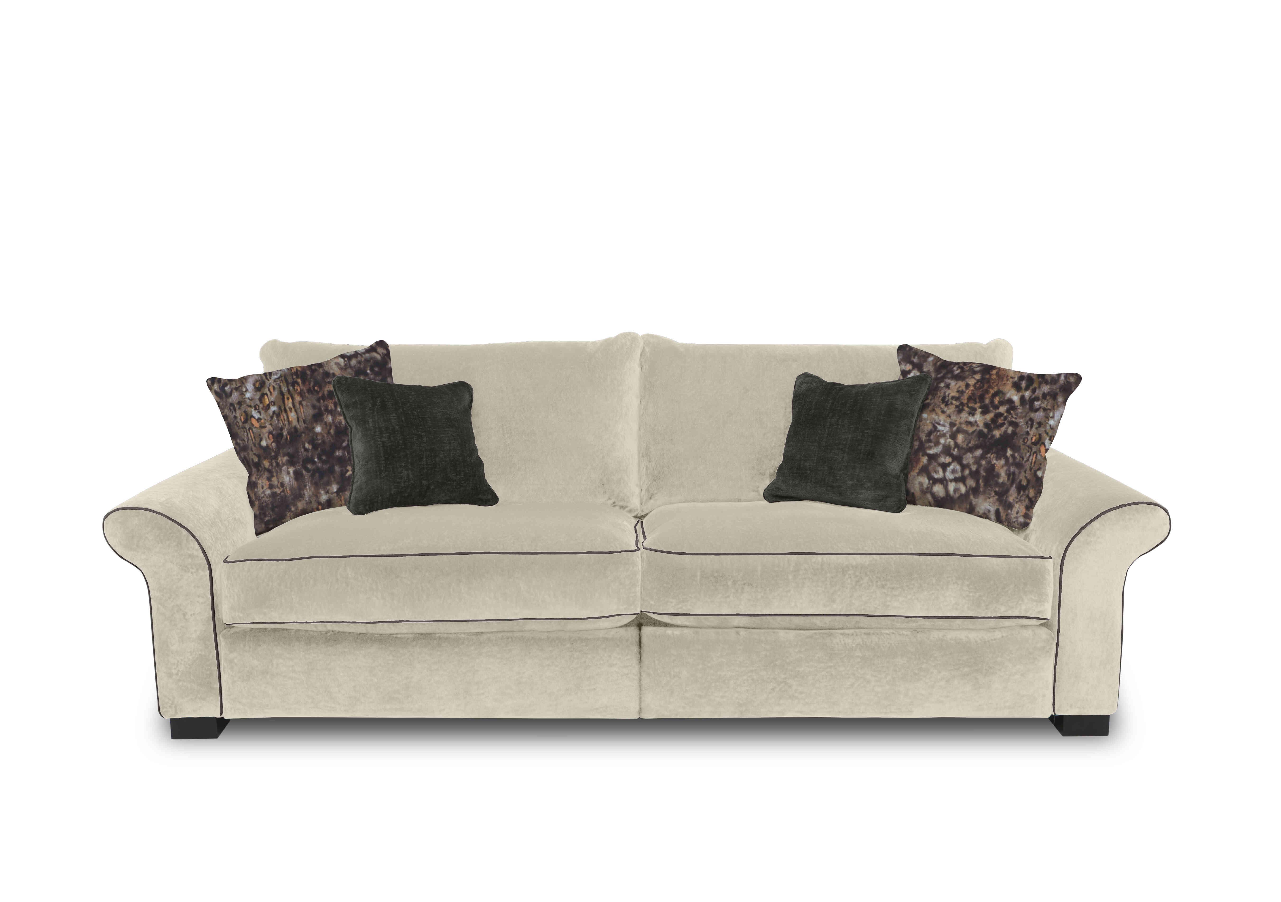 Modern Classics Hyde Park 4 Seater Split Frame Sofa in Remini Pebble Cp Mf on Furniture Village