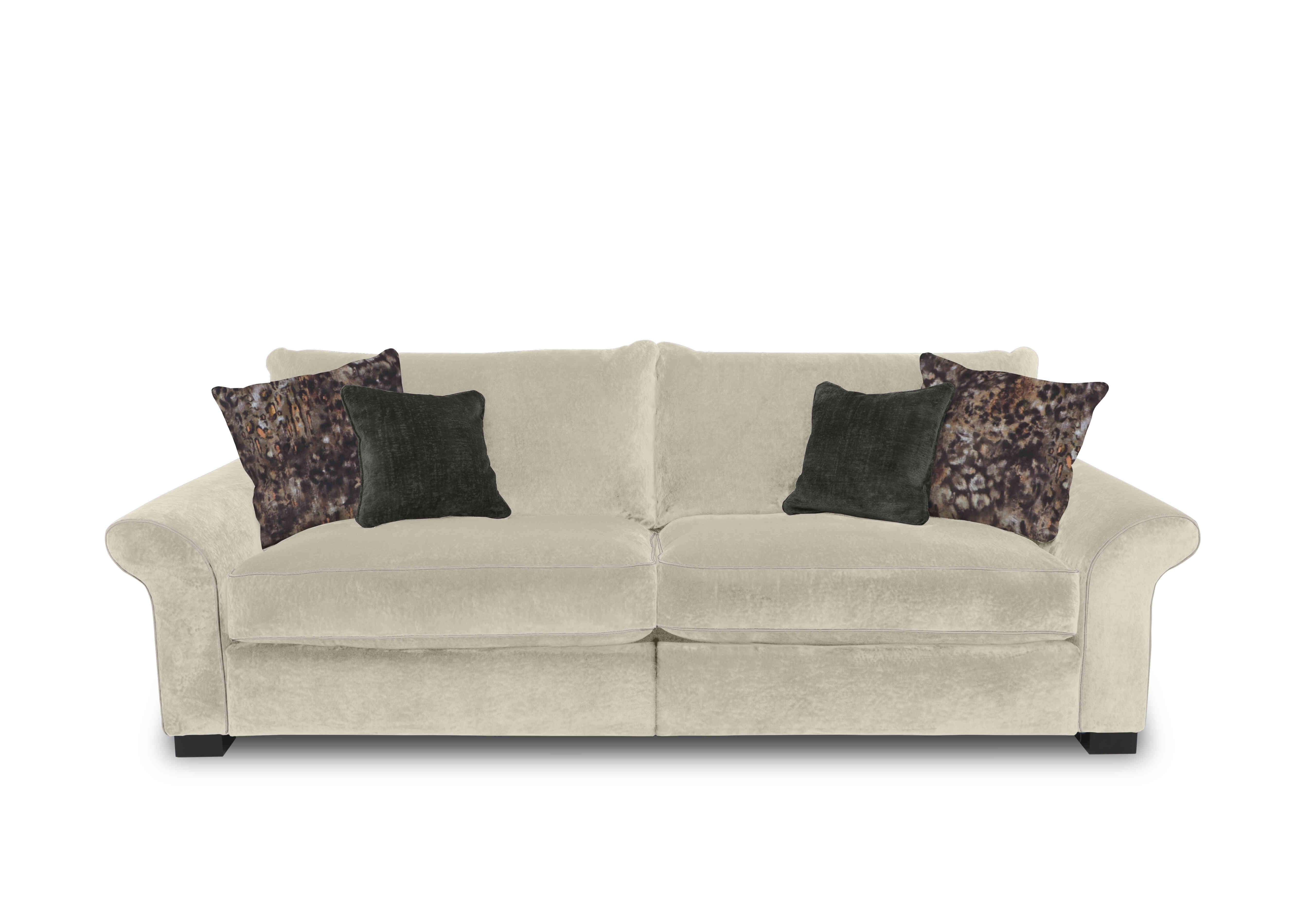 Modern Classics Hyde Park 4 Seater Split Frame Sofa in Remini Pebble Sp Mf on Furniture Village