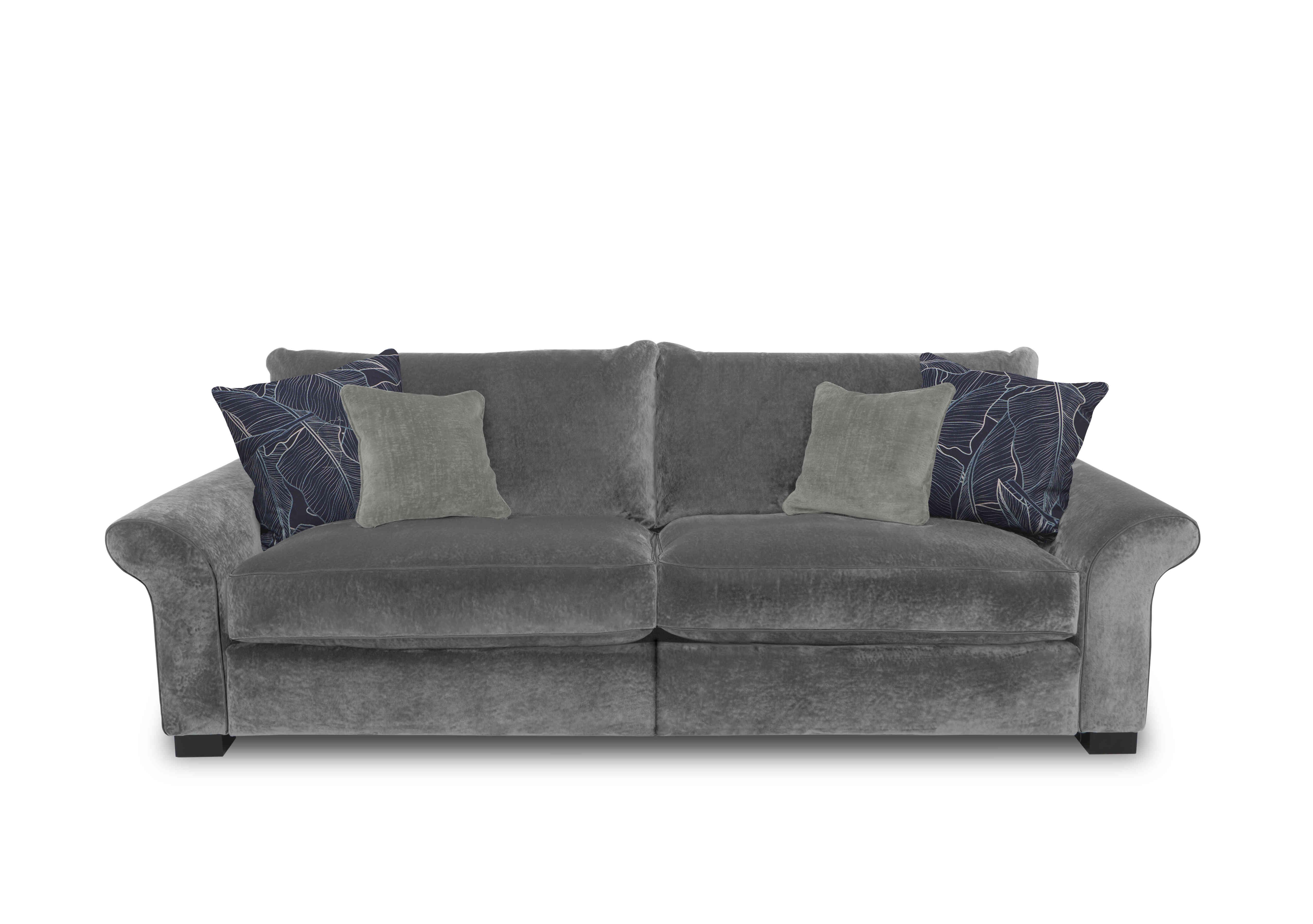 Modern Classics Hyde Park 4 Seater Split Frame Sofa in Remini Smoke Sp Mf on Furniture Village