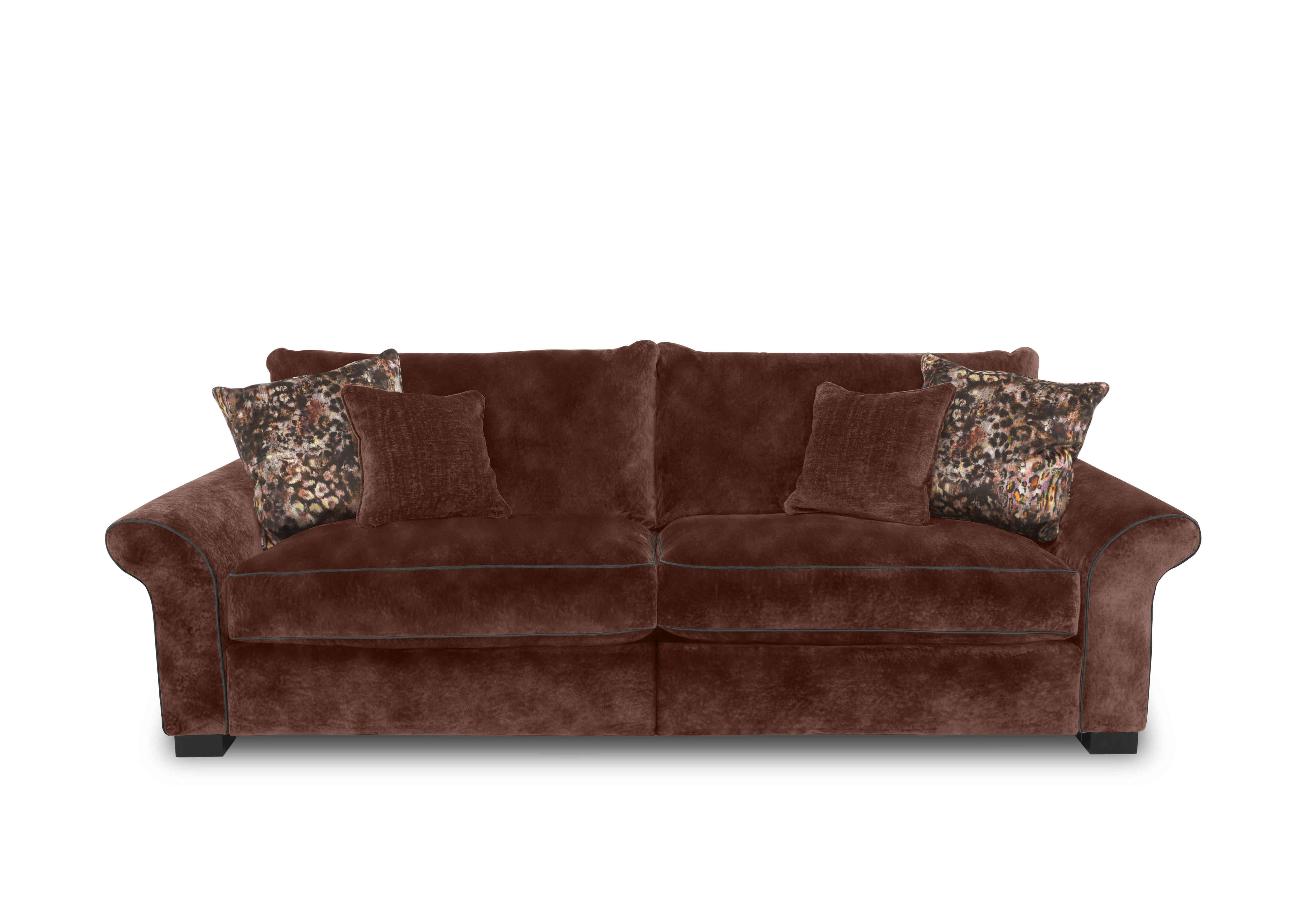 Modern Classics Hyde Park 4 Seater Split Frame Sofa in Verona Paprika Cp Mf on Furniture Village