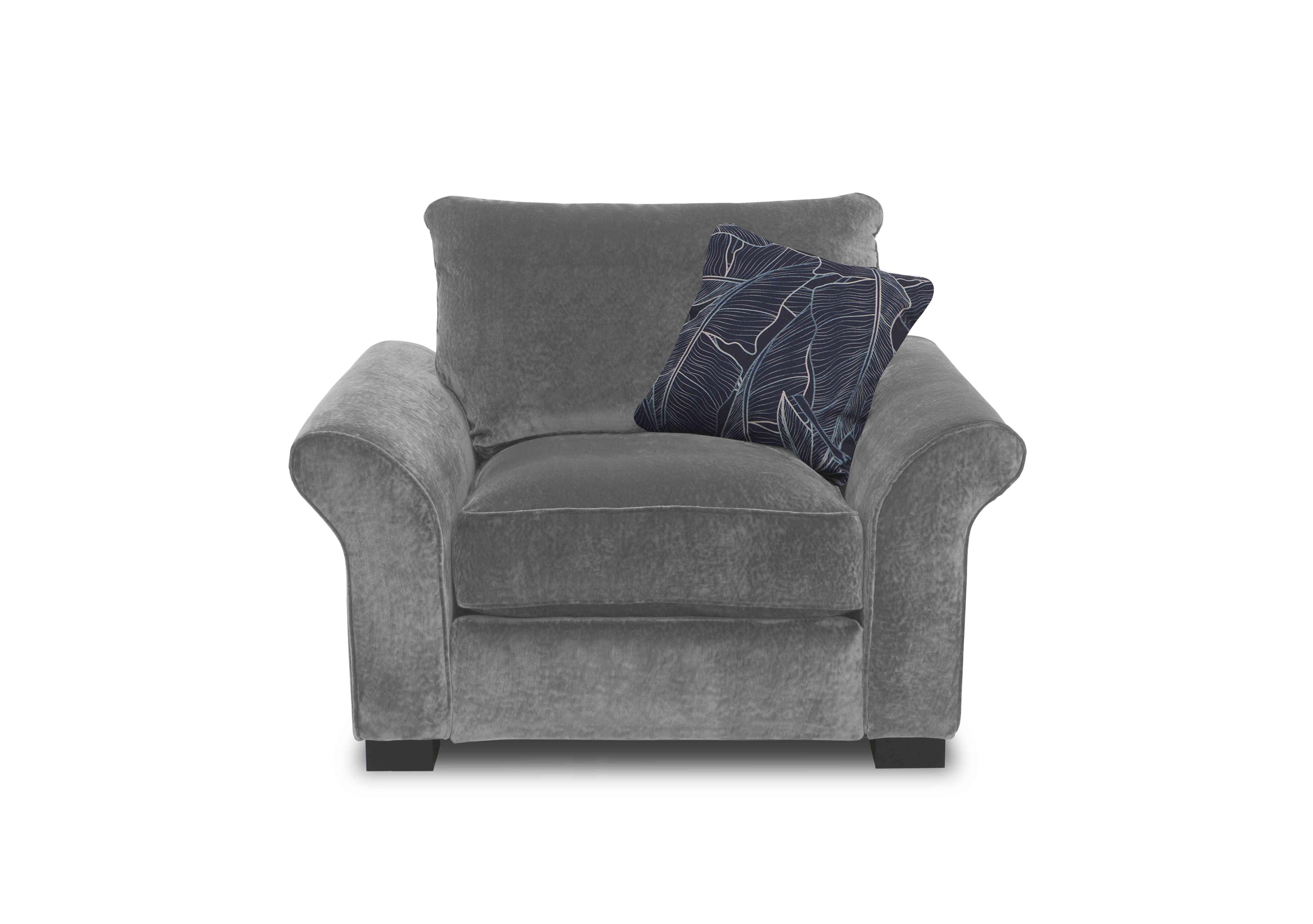 Modern Classics Hyde Park Snuggler in Remini Smoke Sp Mf on Furniture Village