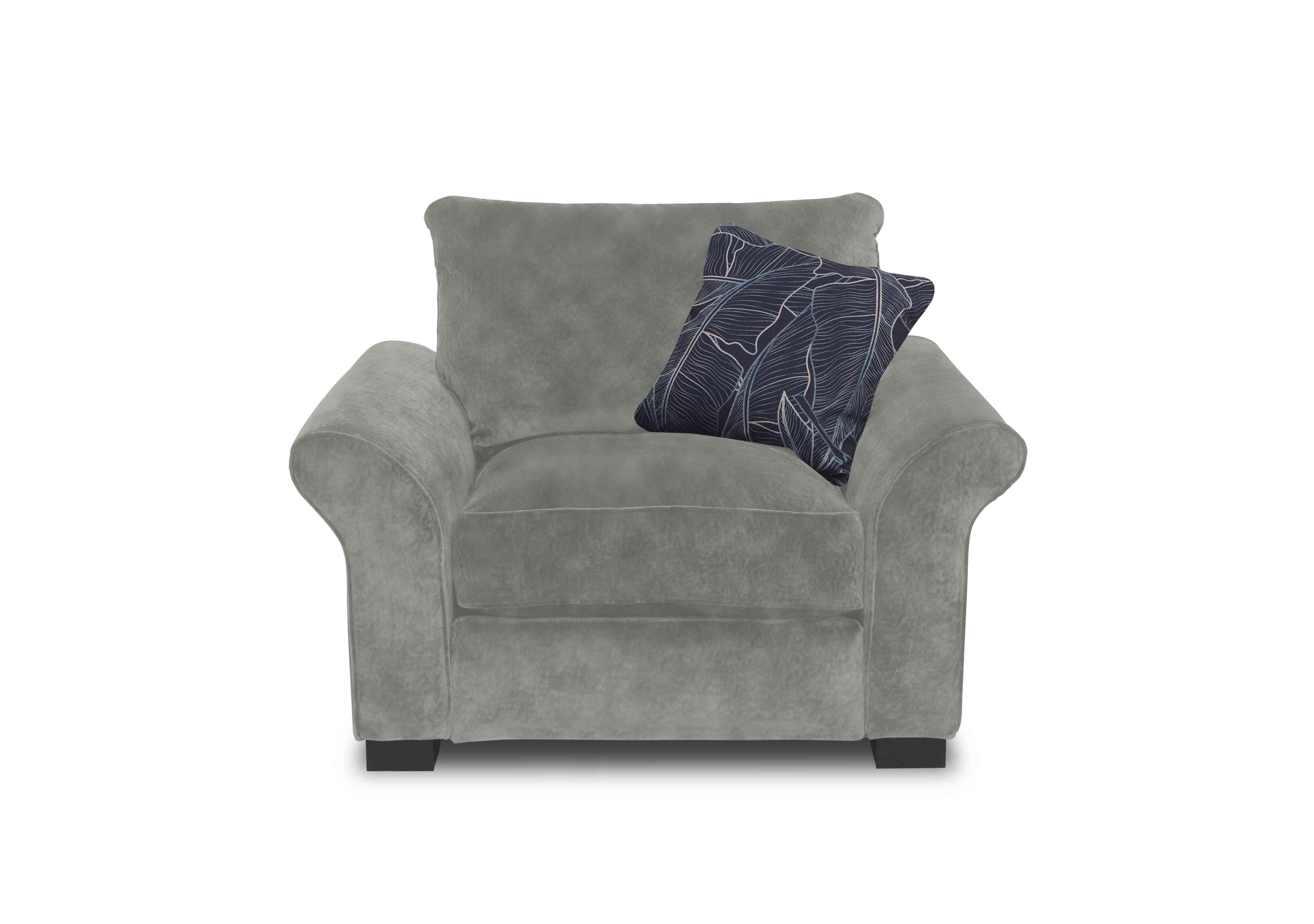 Modern Classics Hyde Park Snuggler in Verona Silver Sp Mf on Furniture Village