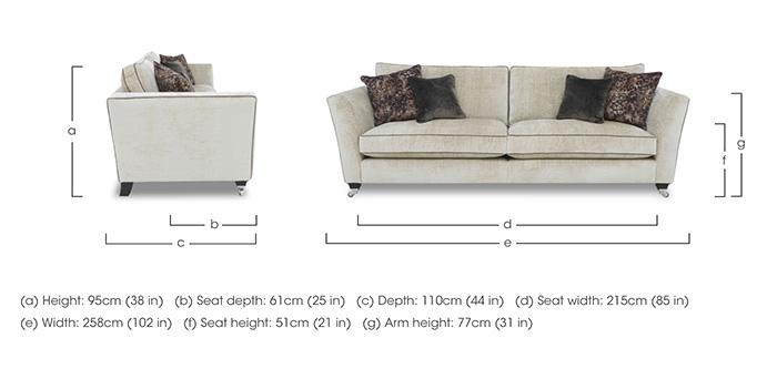 Modern Classics Victoria Park 4 Seater Split Frame Sofa in  on Furniture Village