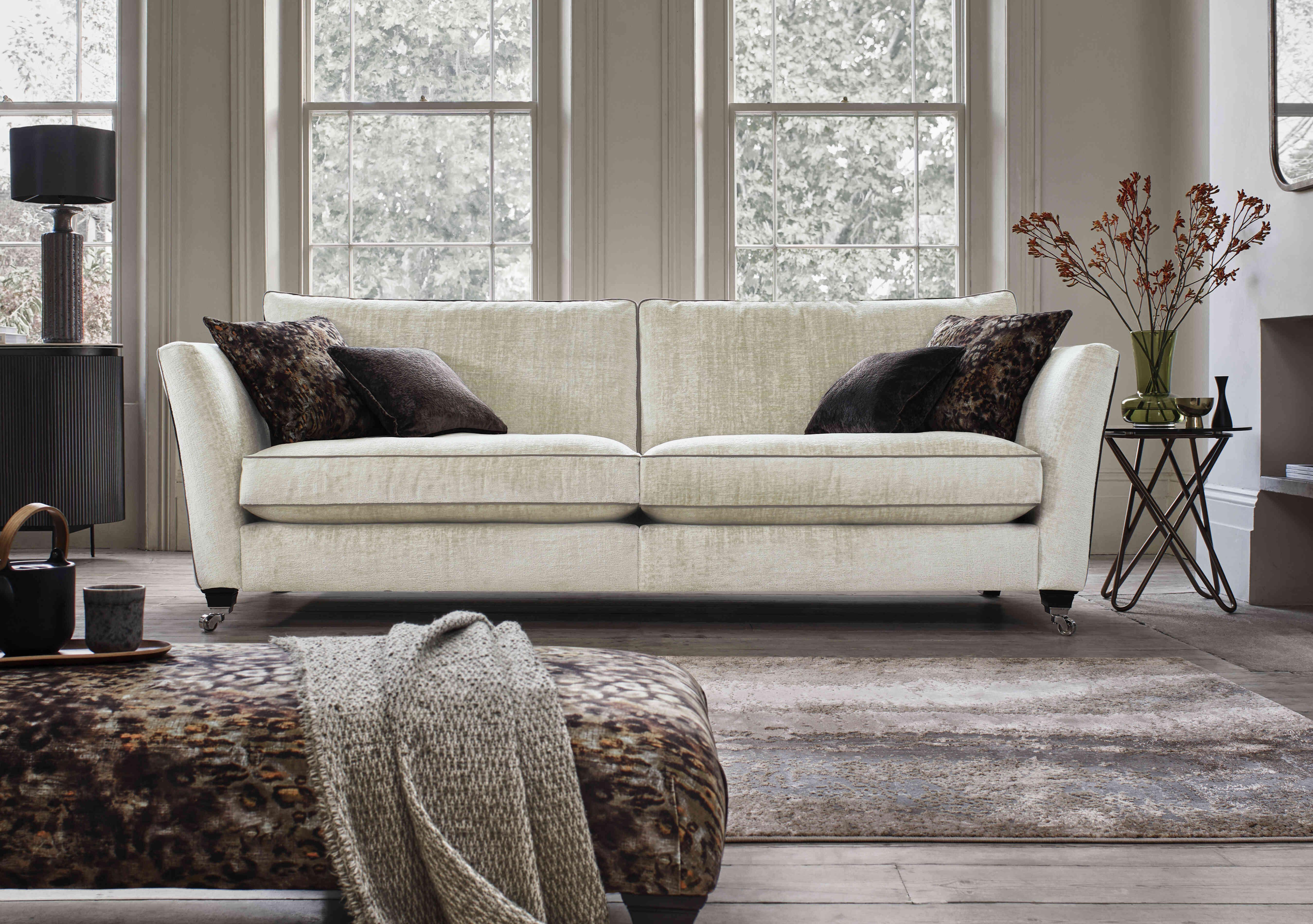 Modern Classics Victoria Park 4 Seater Split Frame Sofa in  on Furniture Village