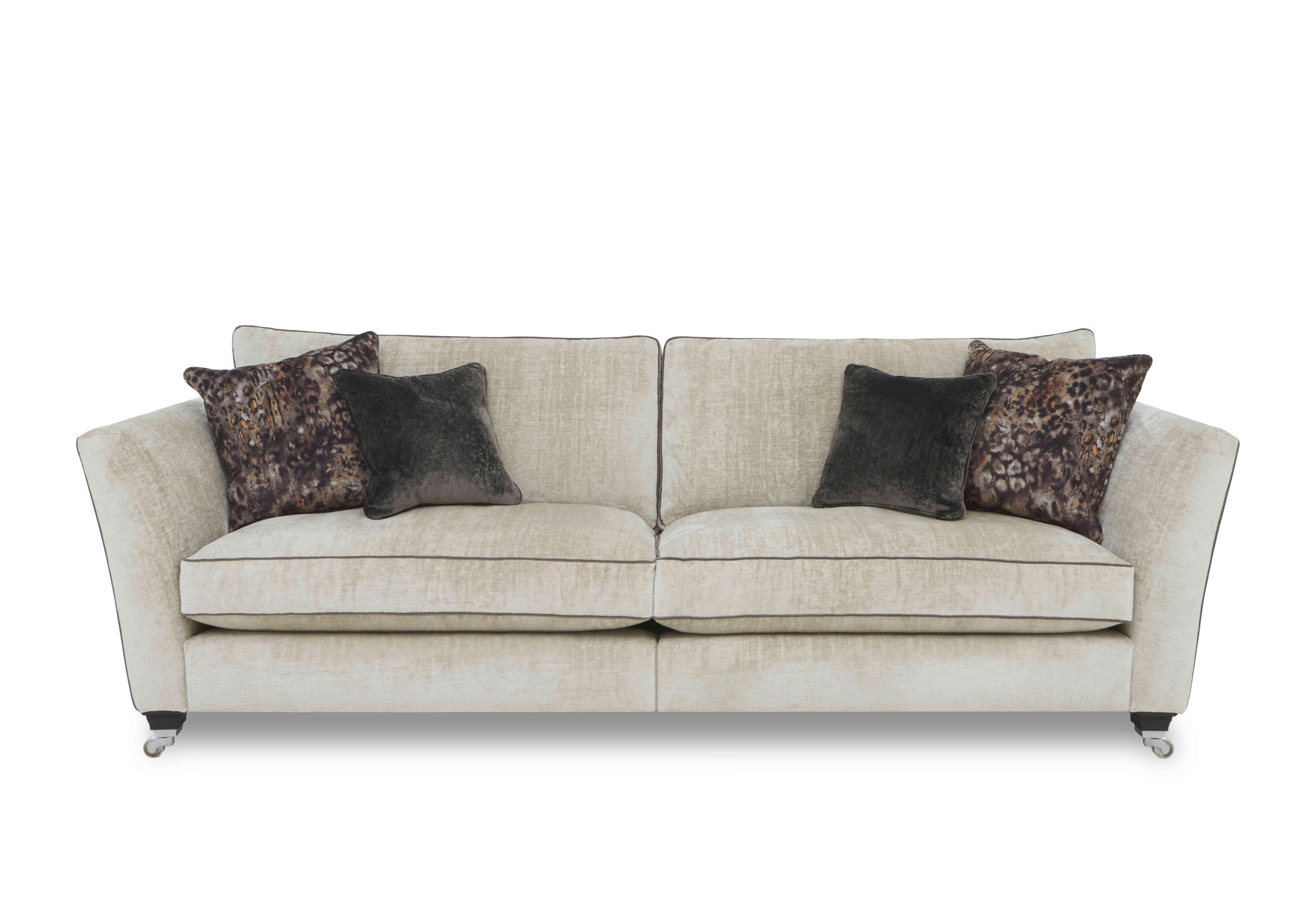 Modern Classics Victoria Park 4 Seater Split Frame Sofa in Remini Pebble Cp Mc on Furniture Village