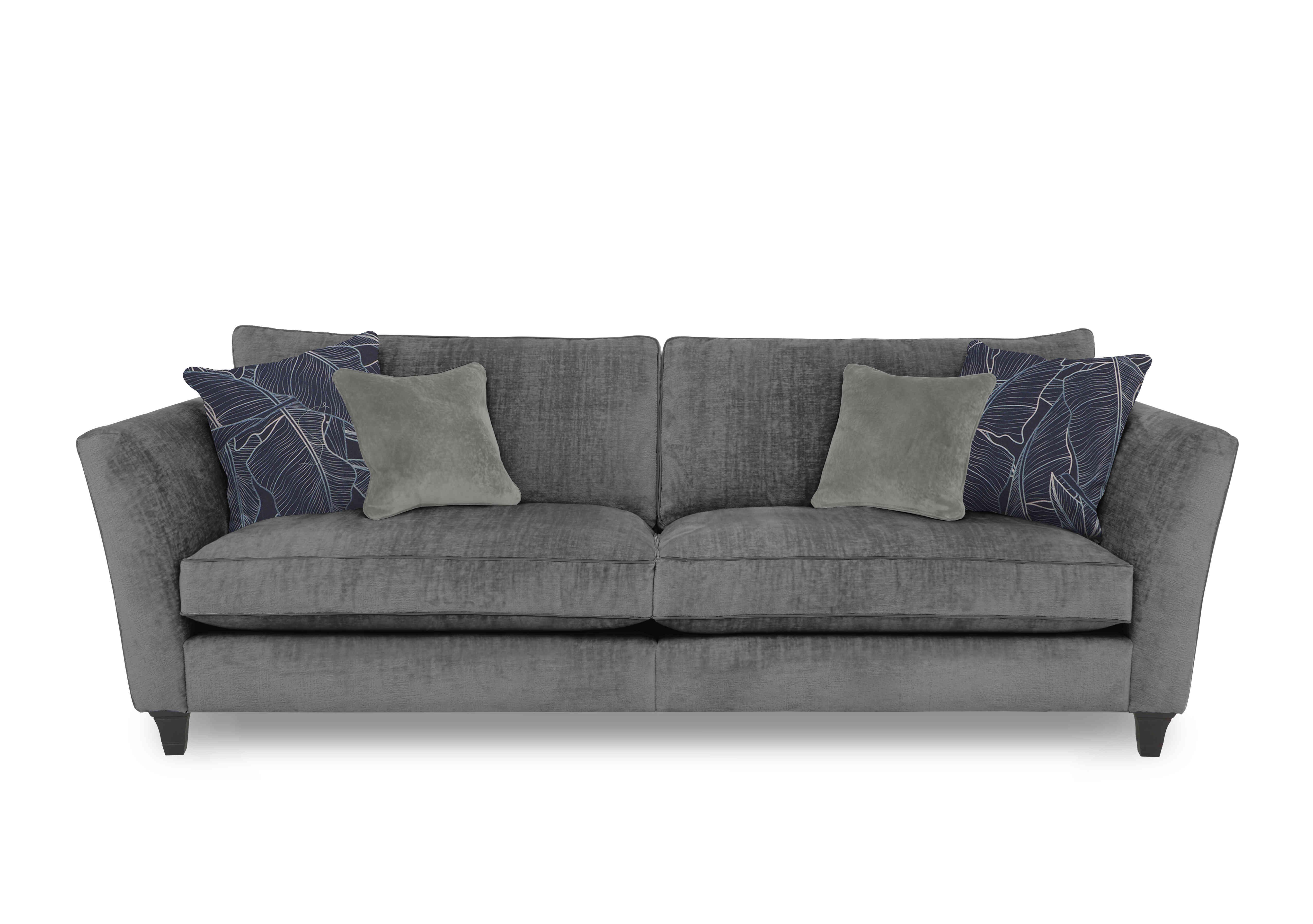 Modern Classics Victoria Park 4 Seater Split Frame Sofa in Remini Smoke Sp Mf on Furniture Village