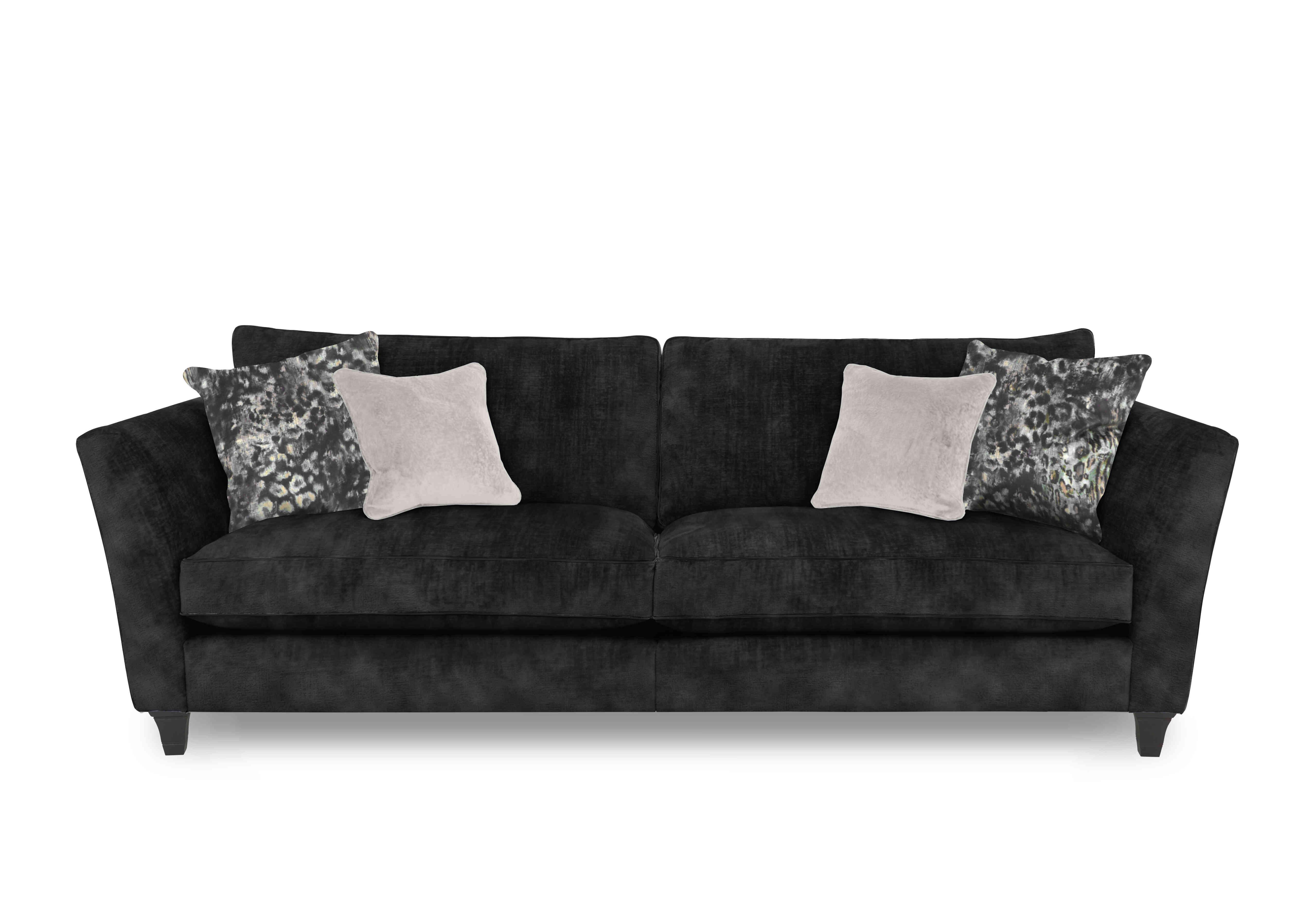 Modern Classics Victoria Park 4 Seater Split Frame Sofa in Verona Charcoal Sp Mf on Furniture Village