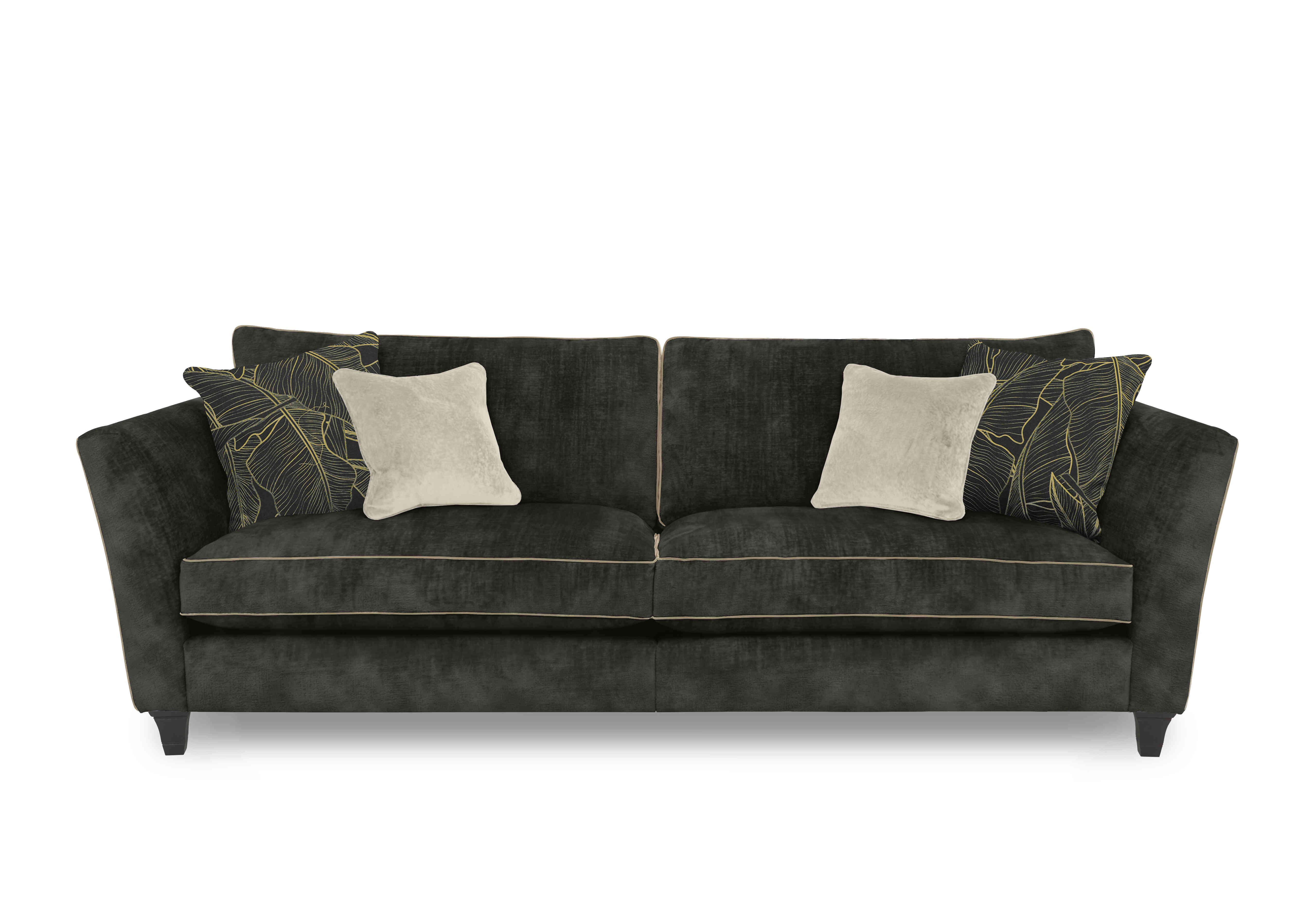 Modern Classics Victoria Park 4 Seater Split Frame Sofa in Verona Dark Truffle Cp Mf on Furniture Village