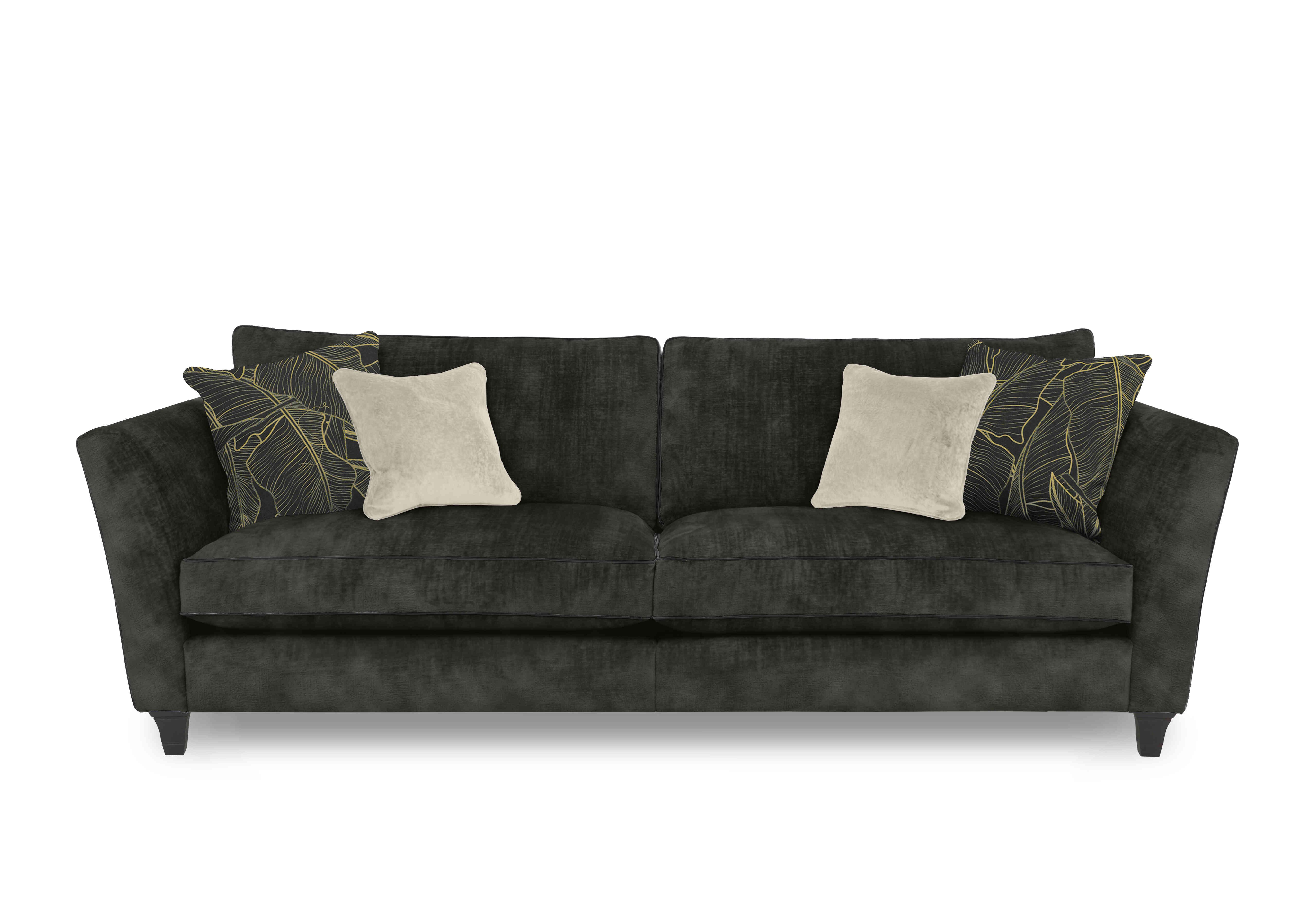 Modern Classics Victoria Park 4 Seater Split Frame Sofa in Verona Dark Truffle Sp Mf on Furniture Village