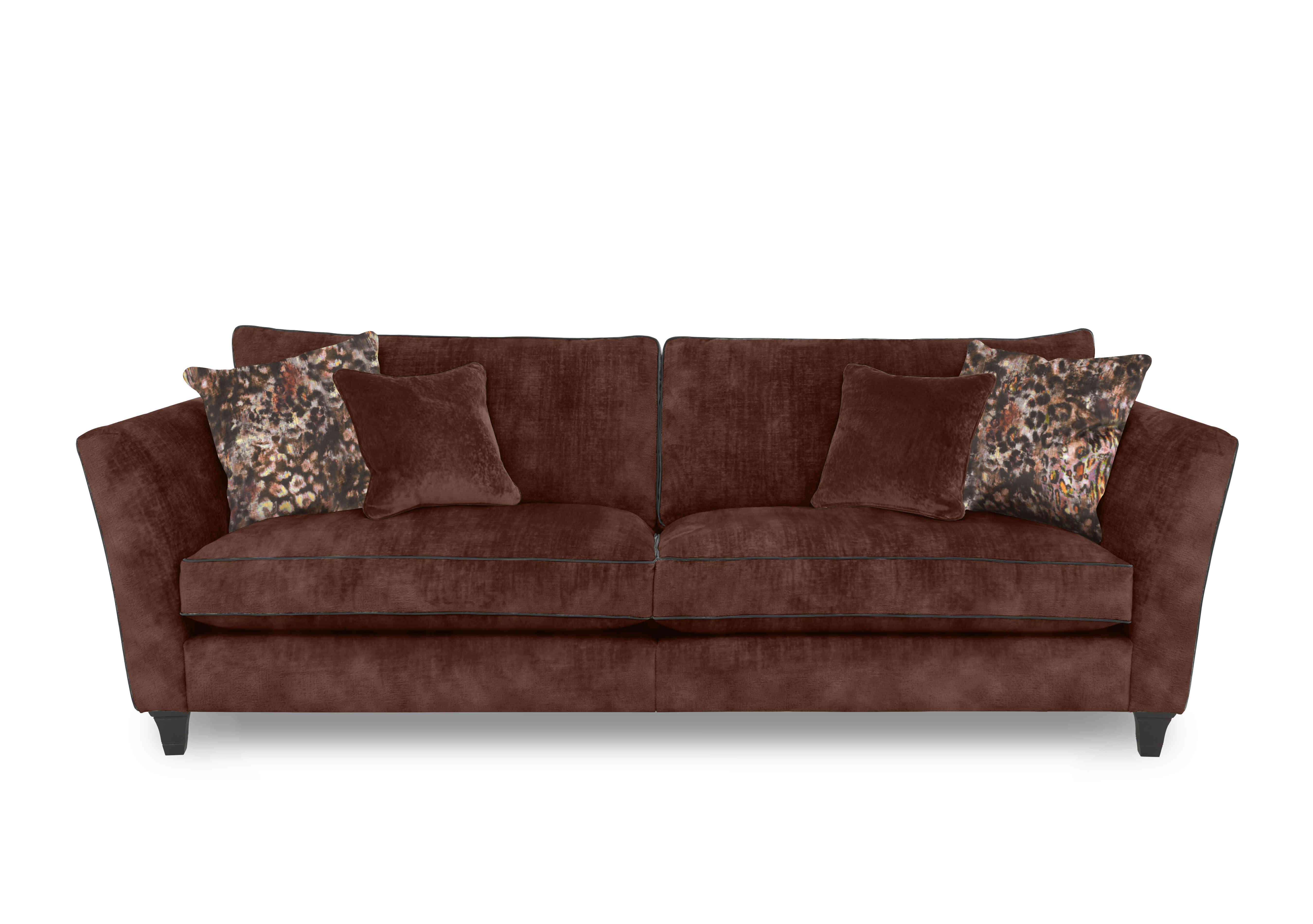 Modern Classics Victoria Park 4 Seater Split Frame Sofa in Verona Paprika Cp Mf on Furniture Village