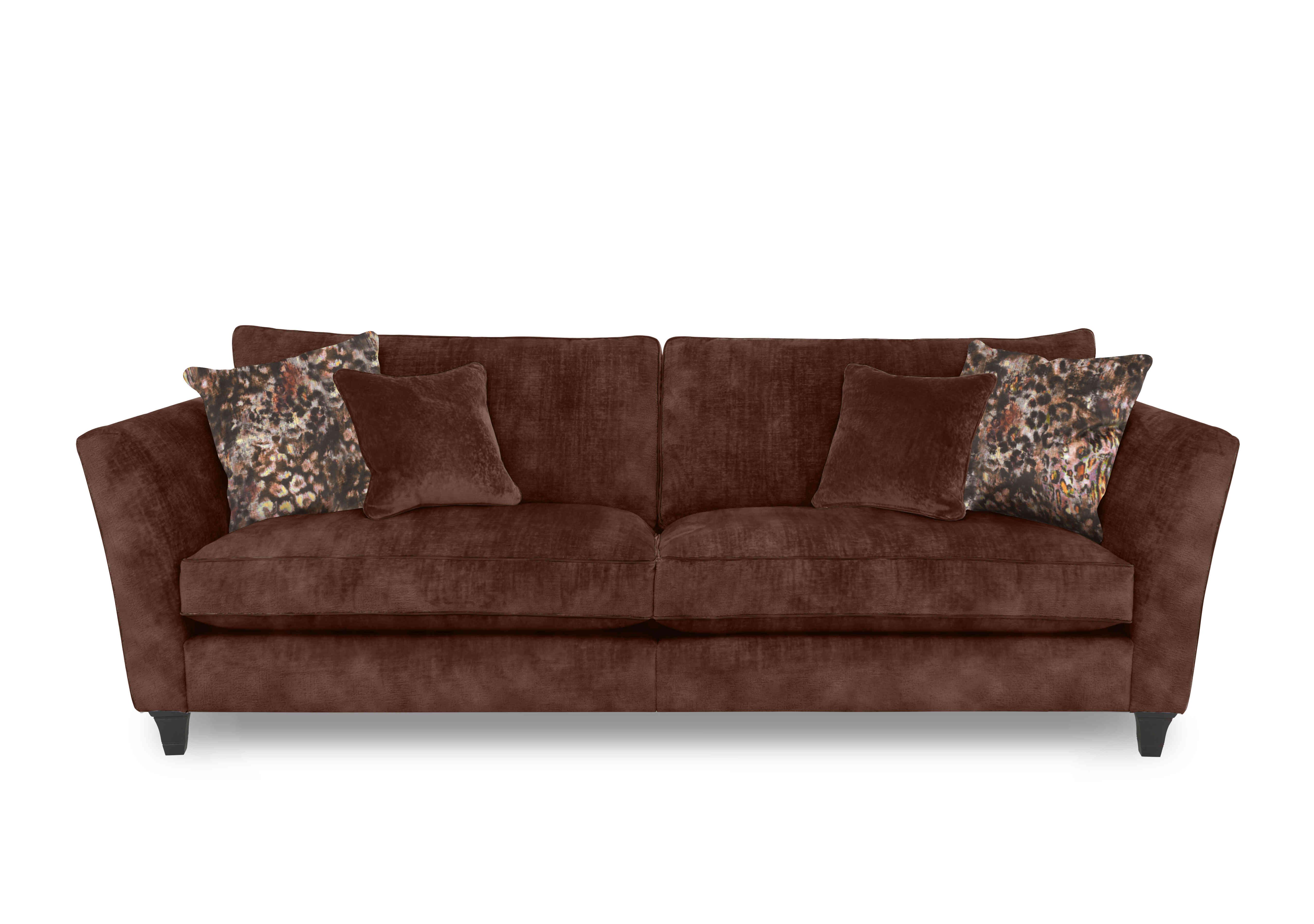 Modern Classics Victoria Park 4 Seater Split Frame Sofa in Verona Paprika Sp Mf on Furniture Village