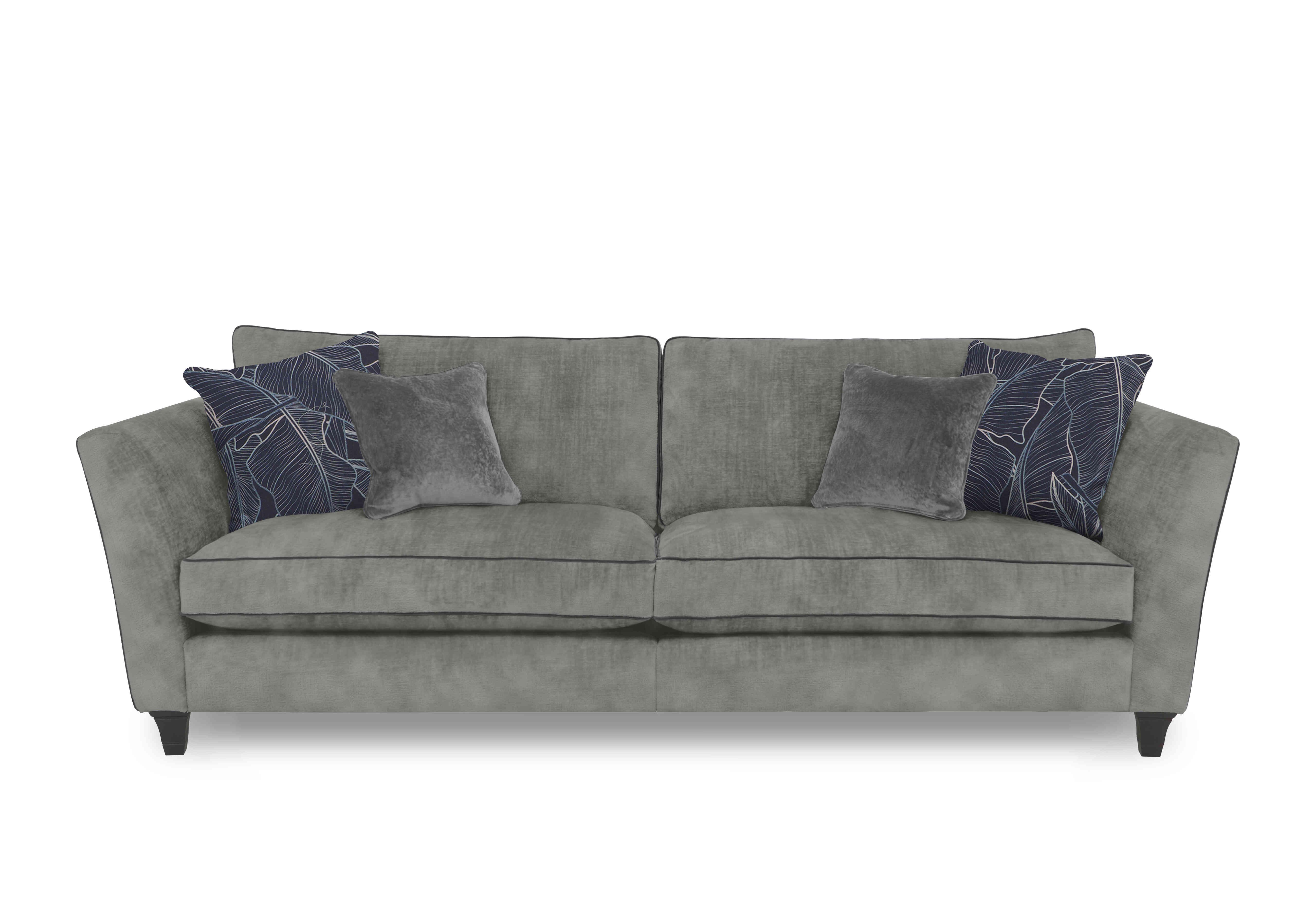 Modern Classics Victoria Park 4 Seater Split Frame Sofa in Verona Silver Cp Mf on Furniture Village