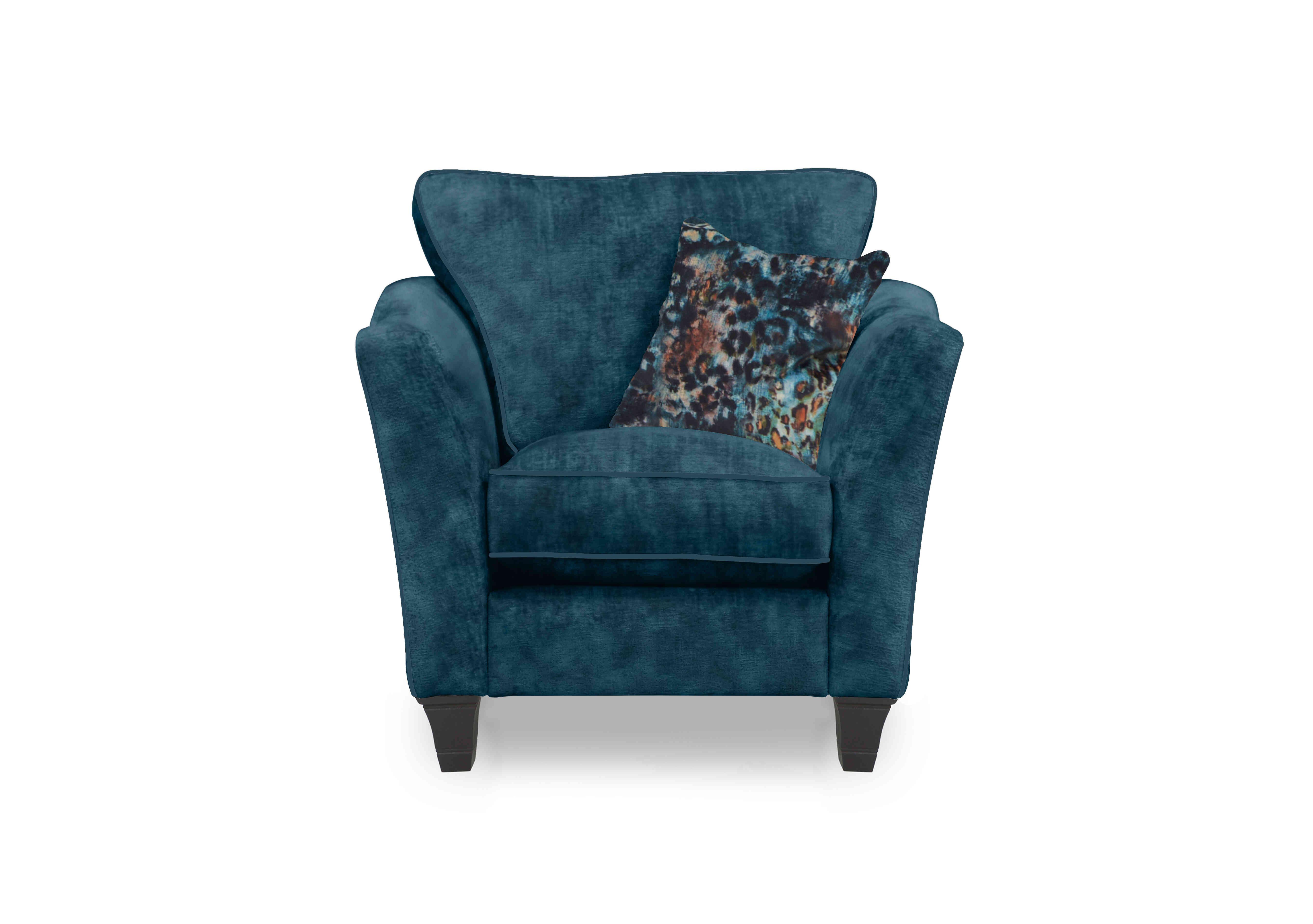 Modern Classics Victoria Park Chair in Verona Petrol Blue Sp Mf on Furniture Village