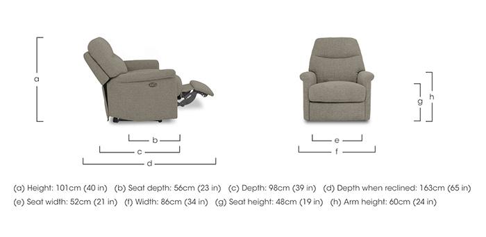 Compact Collection Lille Fabric Rocker Swivel Chair with Power Recliner in  on Furniture Village