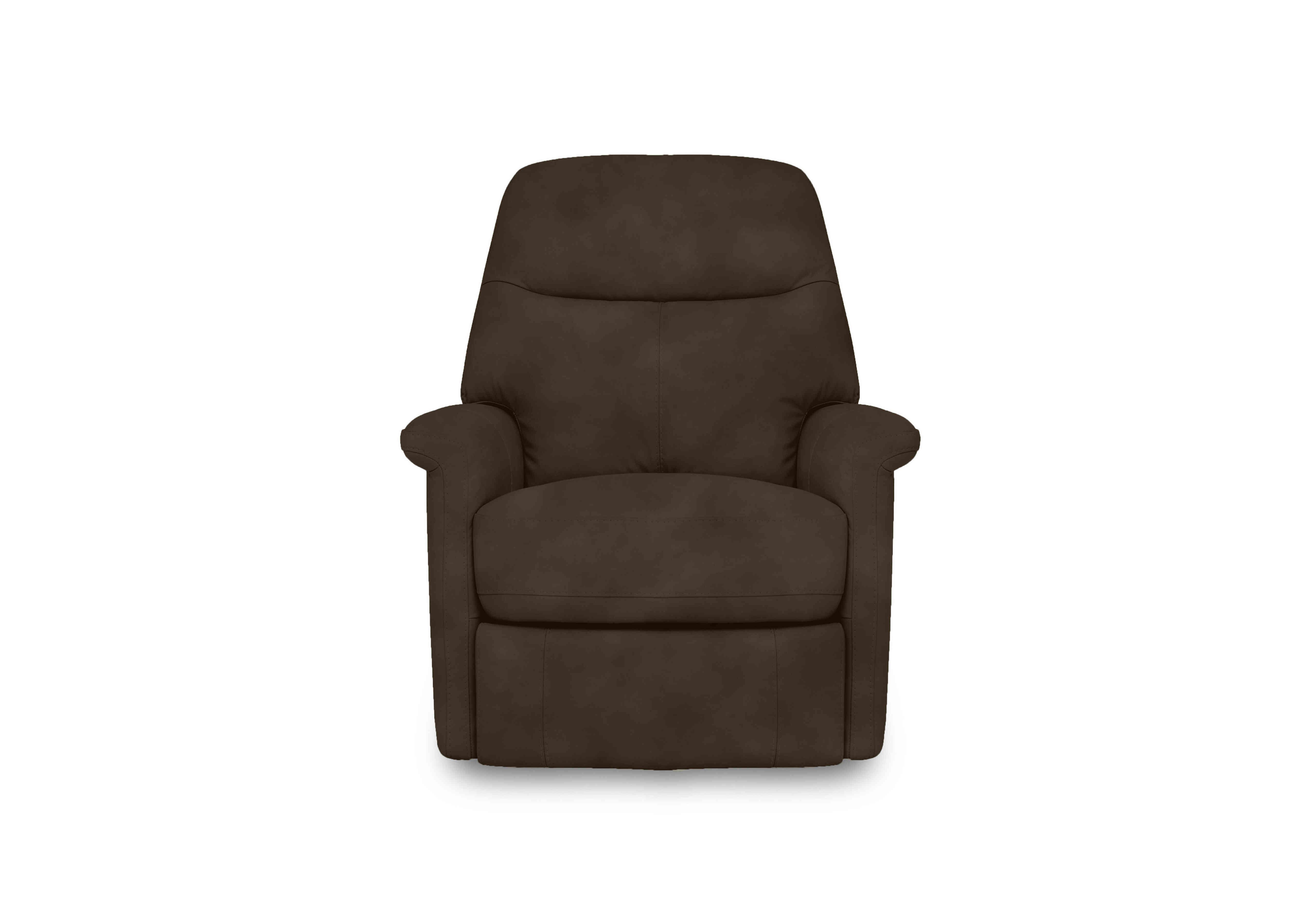 Compact Collection Lille Fabric Rocker Swivel Chair with Power Recliner in Sfa-Pey-R04 Dark Chocolate on Furniture Village