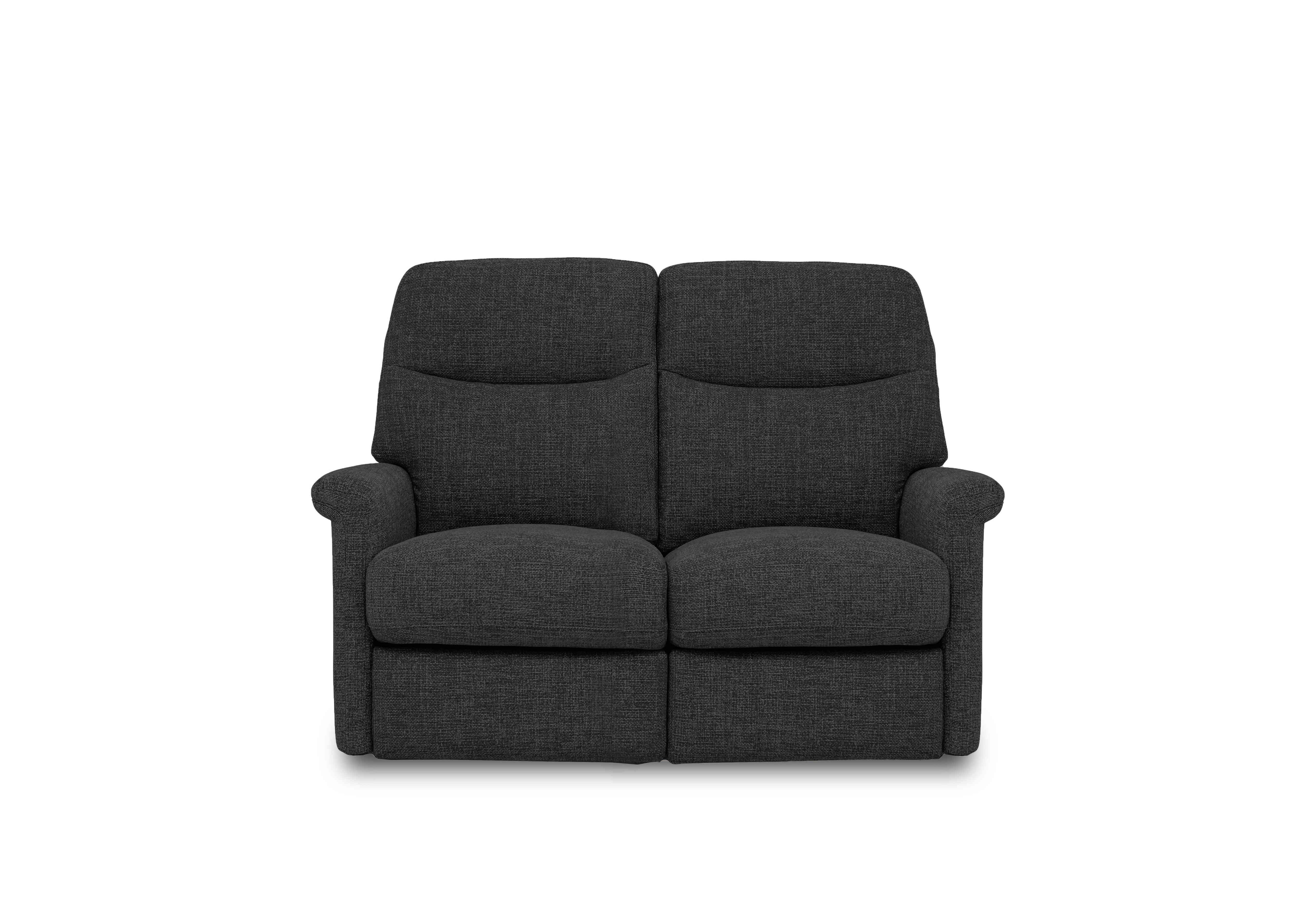 Compact Collection Lille 2 Seater Fabric Sofa in Fab-Cac-R463 Black Mica on Furniture Village