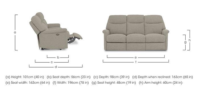 Compact Collection Lille 3 Seater Fabric Sofa in  on Furniture Village