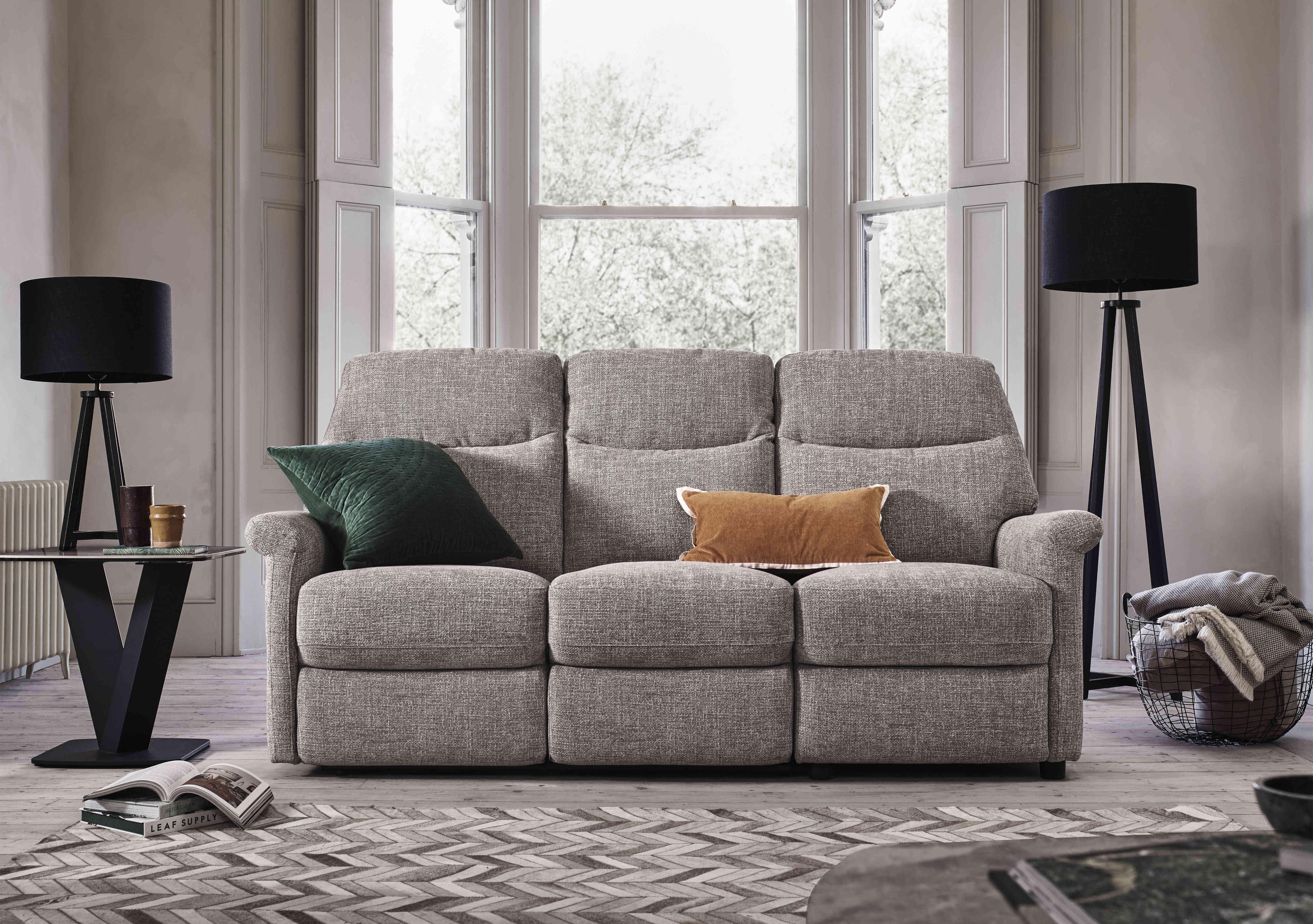 Compact Collection Lille 3 Seater Fabric Sofa in  on Furniture Village